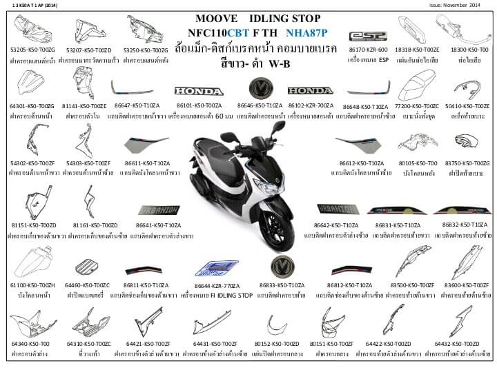 ชุดพลาสติกและเฟรมสี มูฟ/F(ปี14)