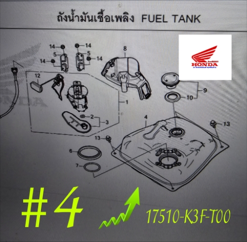ถังน้ำมันเชือเพลิง เวฟ125ไอ(ปี2023-25)