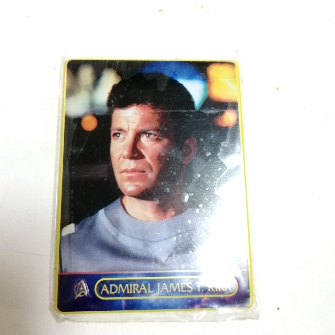 แผ่นสังกะสี รูป กัปตันเคิร์ก จากภาพยตร์สตาร์เทรค star trek จาก ชุดทีวีซีรีย์ 1968 งานเก่าหายาก สภาพดีมีพลาสติกหุ้ม ขายทั้งชุด4ใบไม่แยก