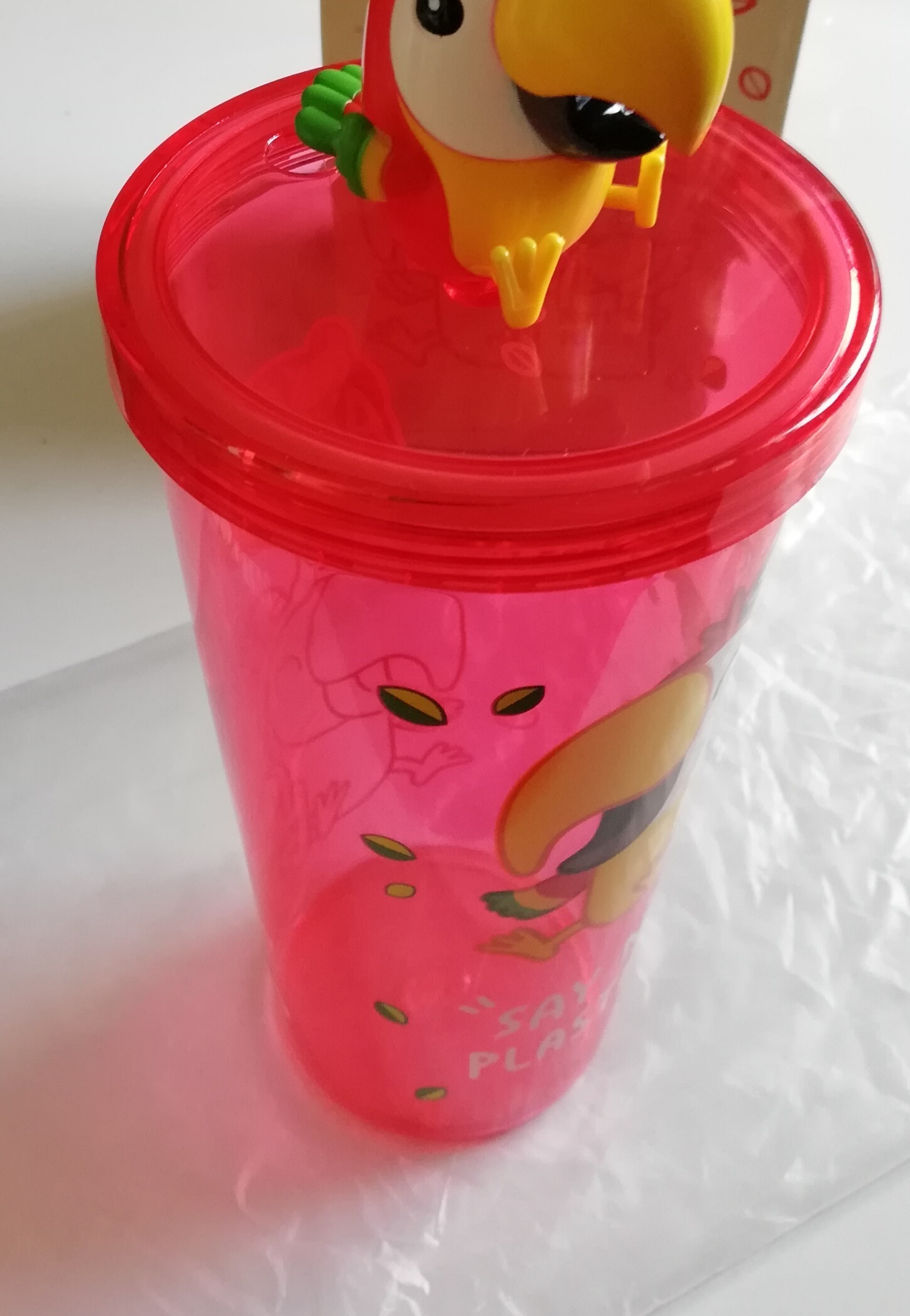 แก้วน้ำพร้อมท๊อปเปอร์ ของสะสมจาก cafe amazon พร้อม ท๊อปเปอร์ มาสคอต ประจำร้าน สภาพใหม่ ยังไม่แกะ พร้อมกล่อง