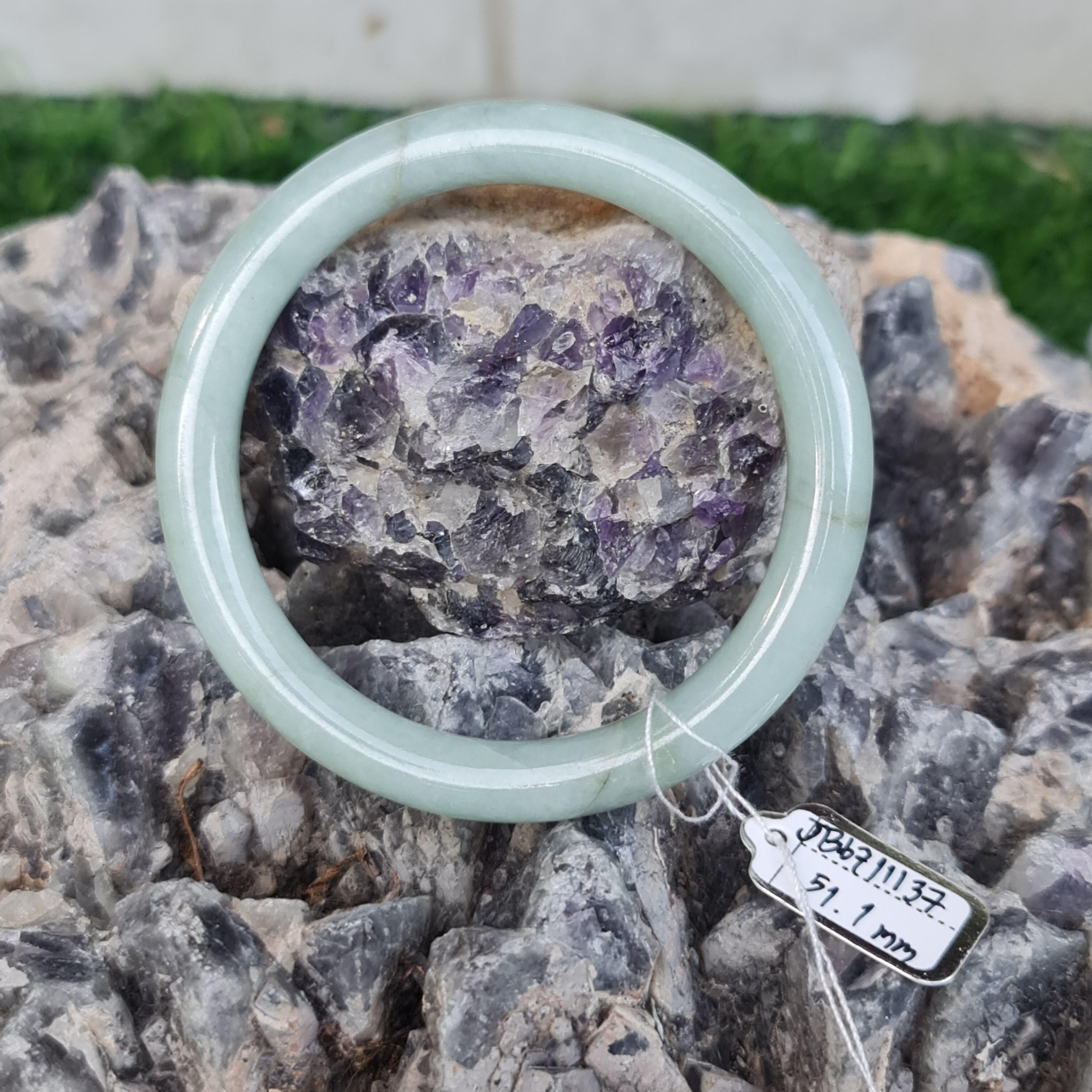 JB6711137 หยก พม่า แท้ Jade กำไลหยก 51.1 มม. (Jadeite bracelet) พม่า (Myanmar)