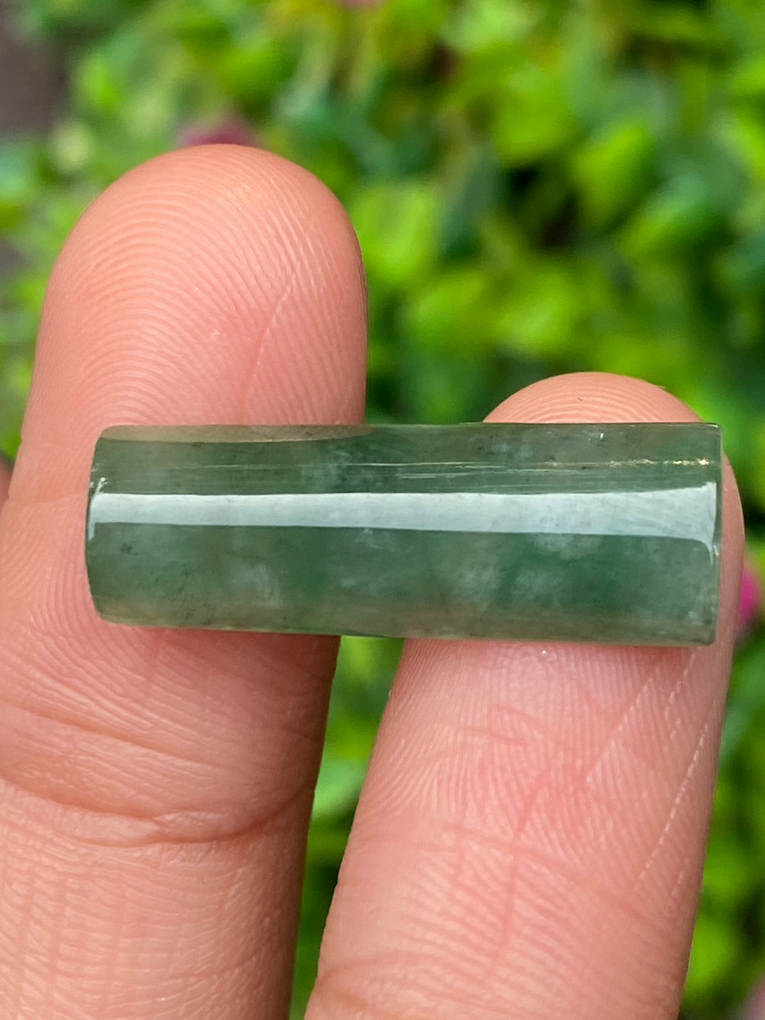 หยกพม่าเจียรนัย (Burmese jade ) 9.52 กะรัต หยกพม่า (jadeite)