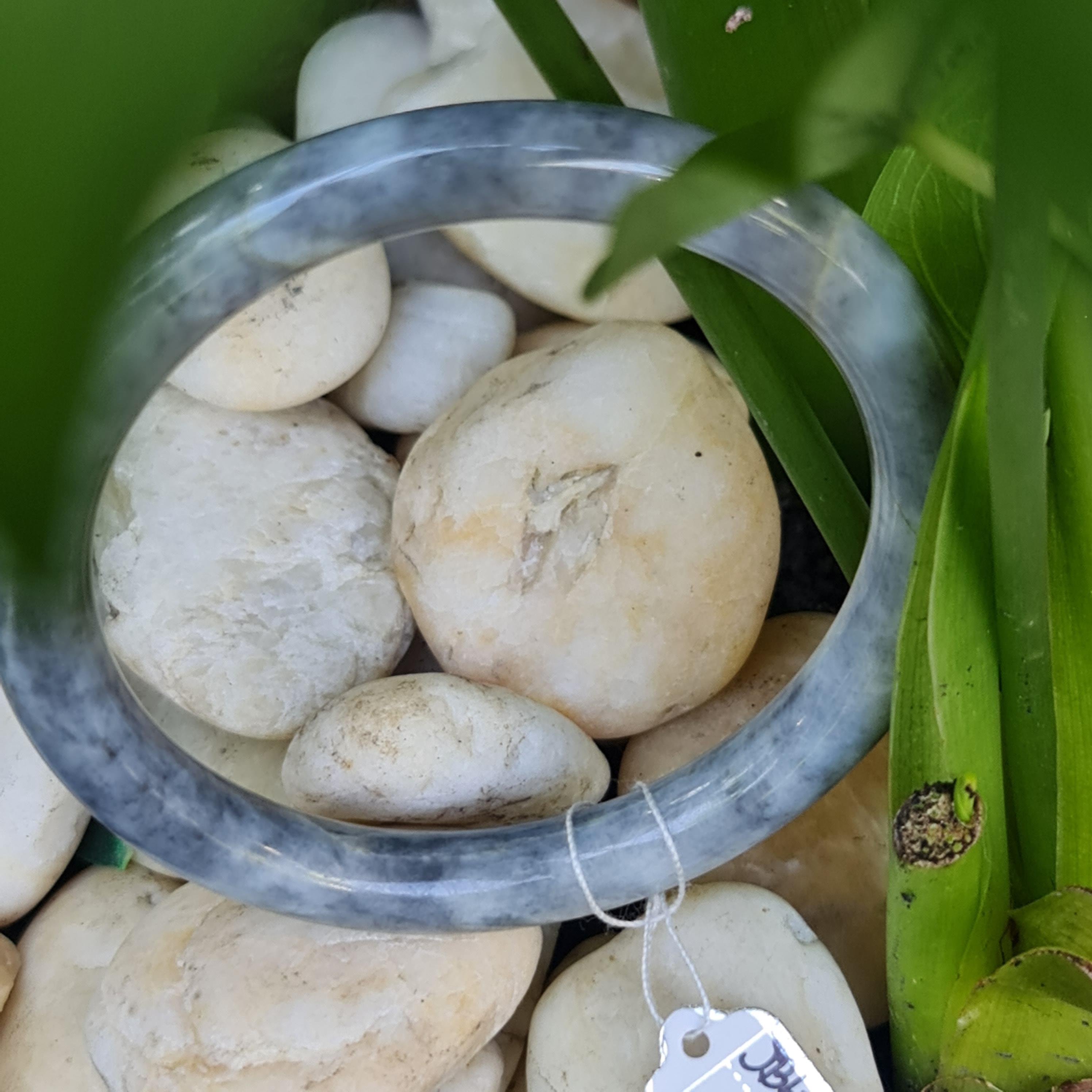 JB6711144 หยก พม่า แท้ Jade กำไลหยก 59.0 มม. (Jadeite bracelet) พม่า (Myanmar)