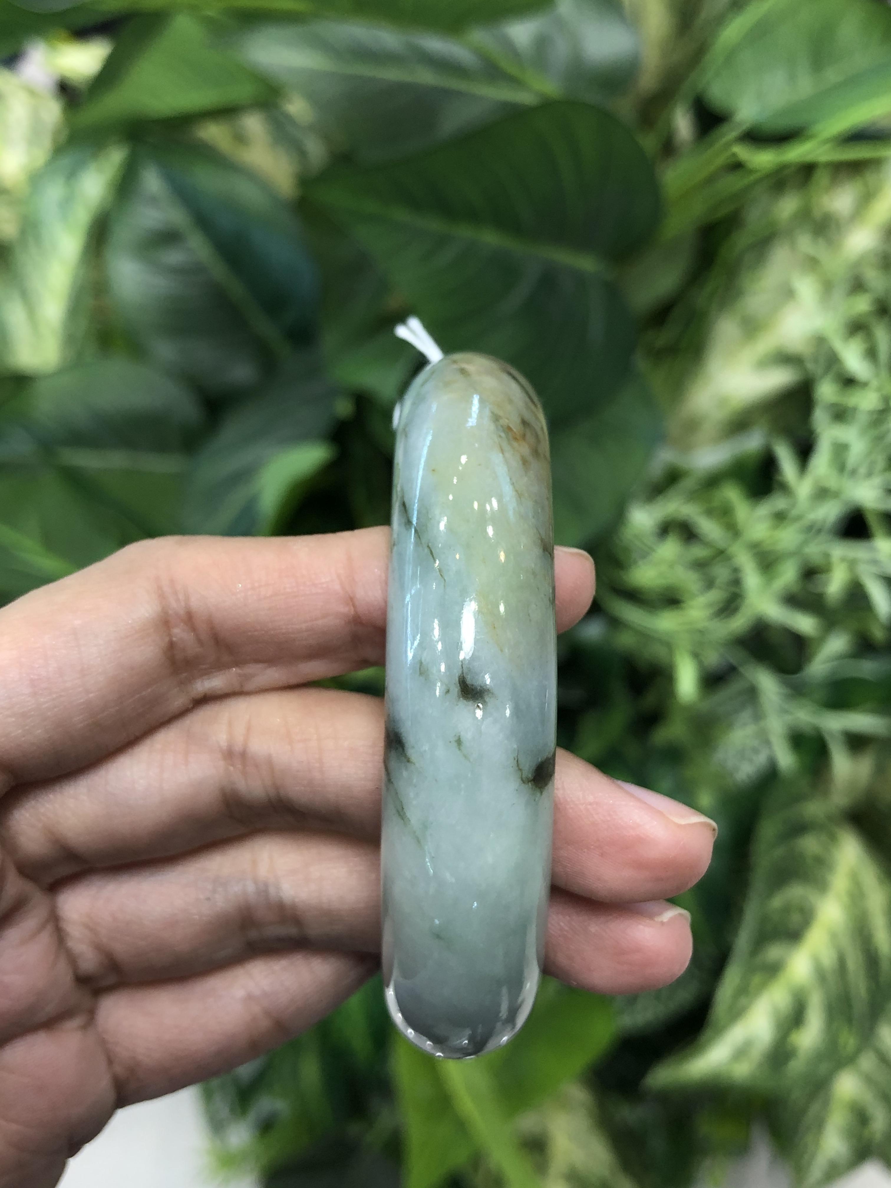 J05C0123 หยก พม่า แท้ Jade กำไลหยก 56 มม (Jade bracelet) พม่า (Myanmar)