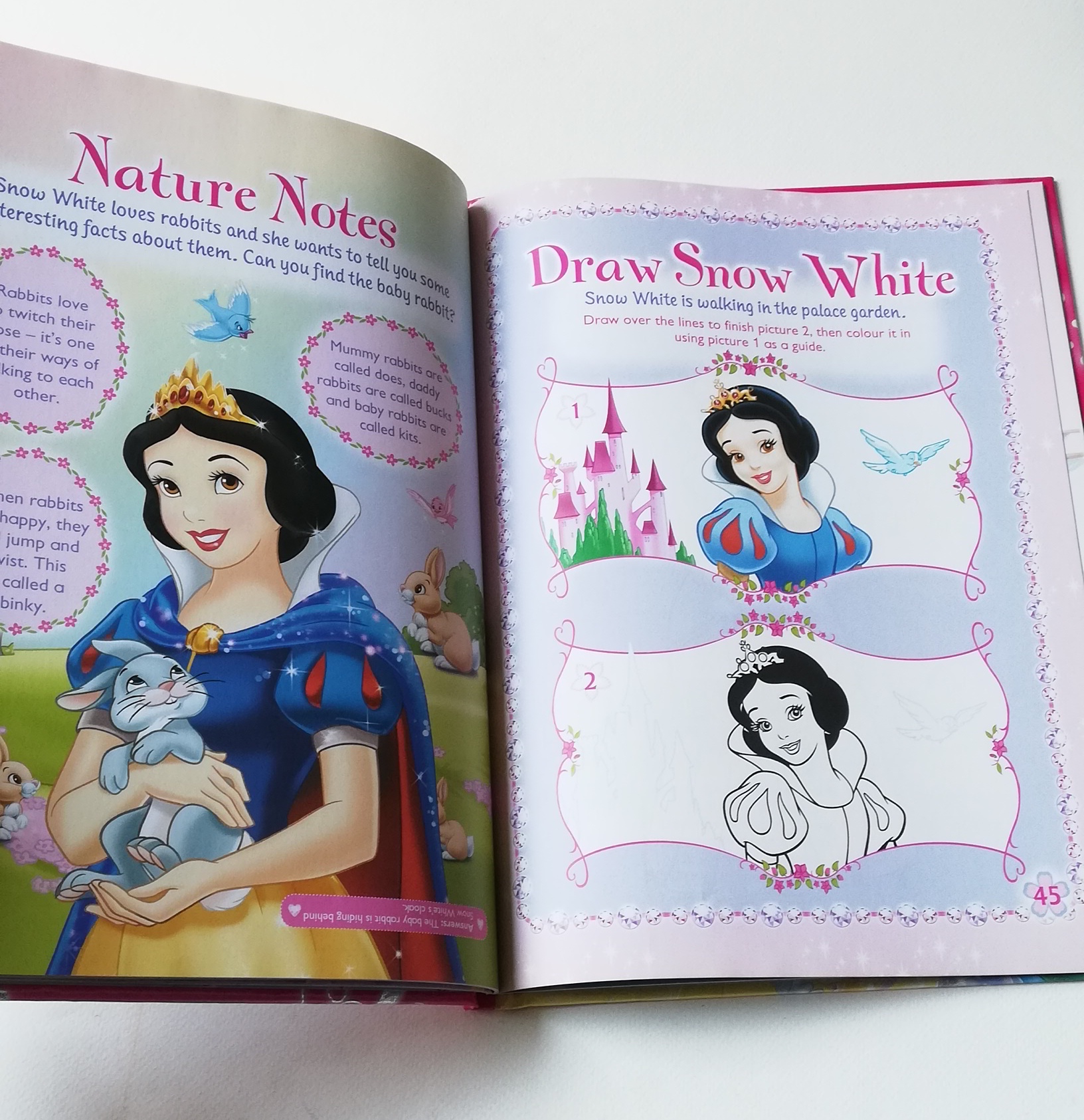 มีหลายภาพ,หนังสือภาพสวย เล่มใหญ่ ปกแข็ง นิทานและเกมส์ เจ้าหญิงดิสนีย์ ภาษาอังกฤษ Disney Princess Annual 2010 :- สโนไวท์ ออโรร่า ซินเดอเรลล่า แอเรียล แบลล์ และ จัสมิน จาก อลาดิน