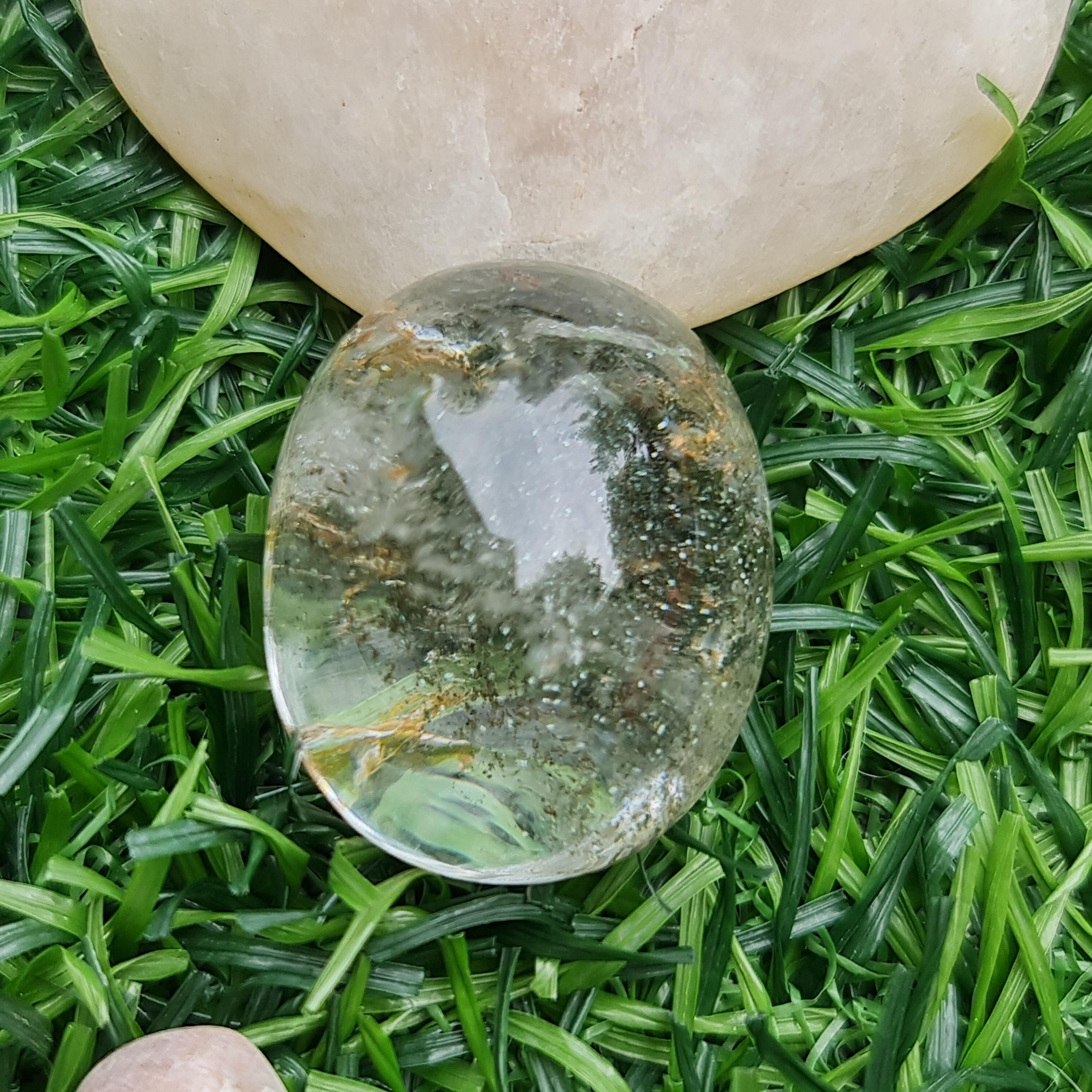 โป่งข่าม ควอตซ์ Rutilated Quartz 52.45 กะรัต Cts. พลอยแท้ อัญมณีมงคลประจําวันเกิด เครื่องประดับพลอย