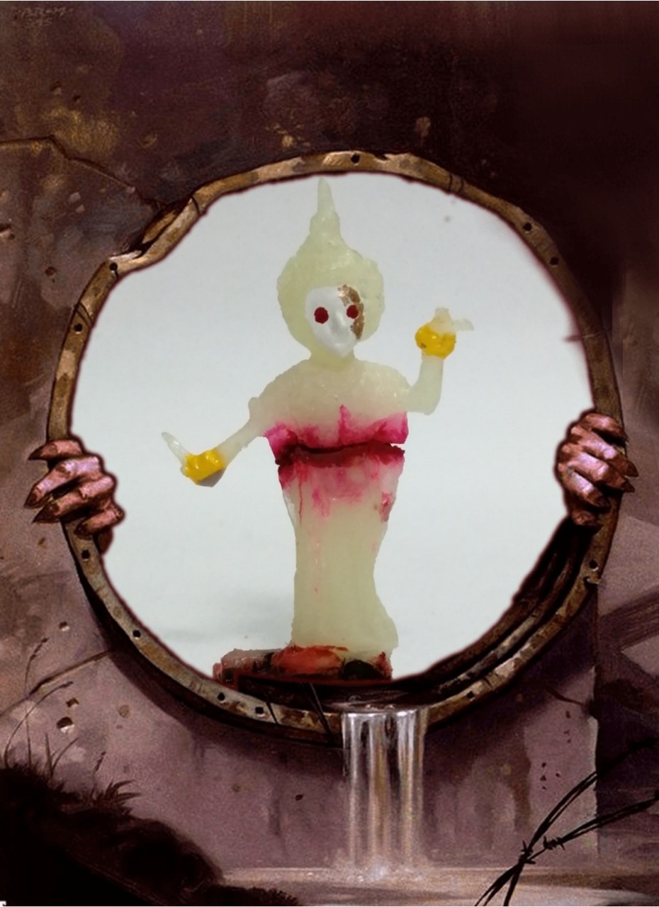 โมเดลแฮนด์เมด ผีนางรำ ในชุดโมเดล ผีไทย ชุดที่ 3 จาก MGC ดีไชน์ โดย มด ไวตามิลค์ แบบครบเซ็ท รุ่น ออริจินอล เซ็ท ทั้งหมดมี 4 แบบ : 1. เรืองแสง,2. ทำสีทั้งตัว3. ใสขาว ทำสี,ใสฟ้า (ซุปเปอร์แรร์) คอนเซ็ปต์ : แรงบันดาลใจ จากละครดัง นางรำหน้าขาวถูกตัดศรีษะ แต่...