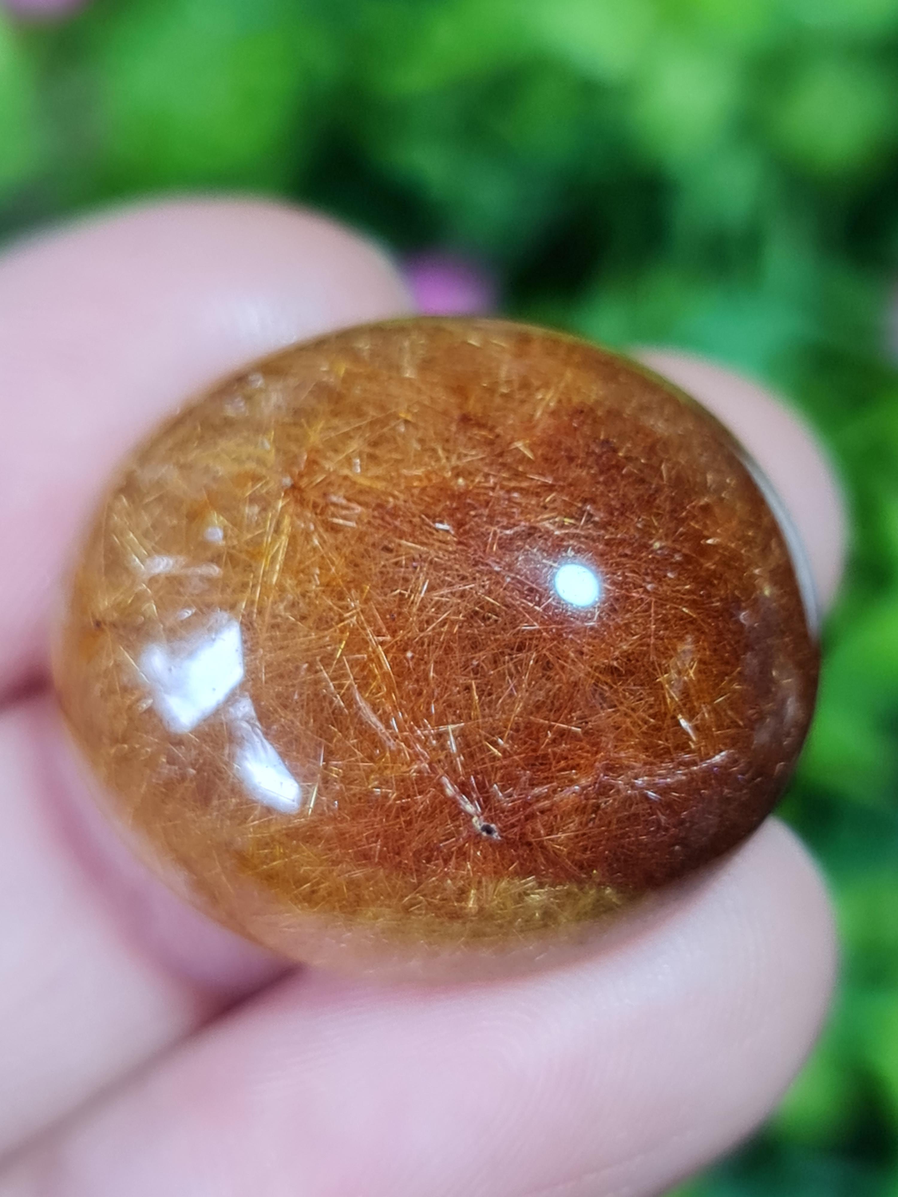 ไหมทอง ควอตซ์ Golden Rutilated Quartz 41.04 กะรัต Cts.พลอยแท้ อัญมณีมงคลประจําวันเกิด เครื่องประดับพลอย