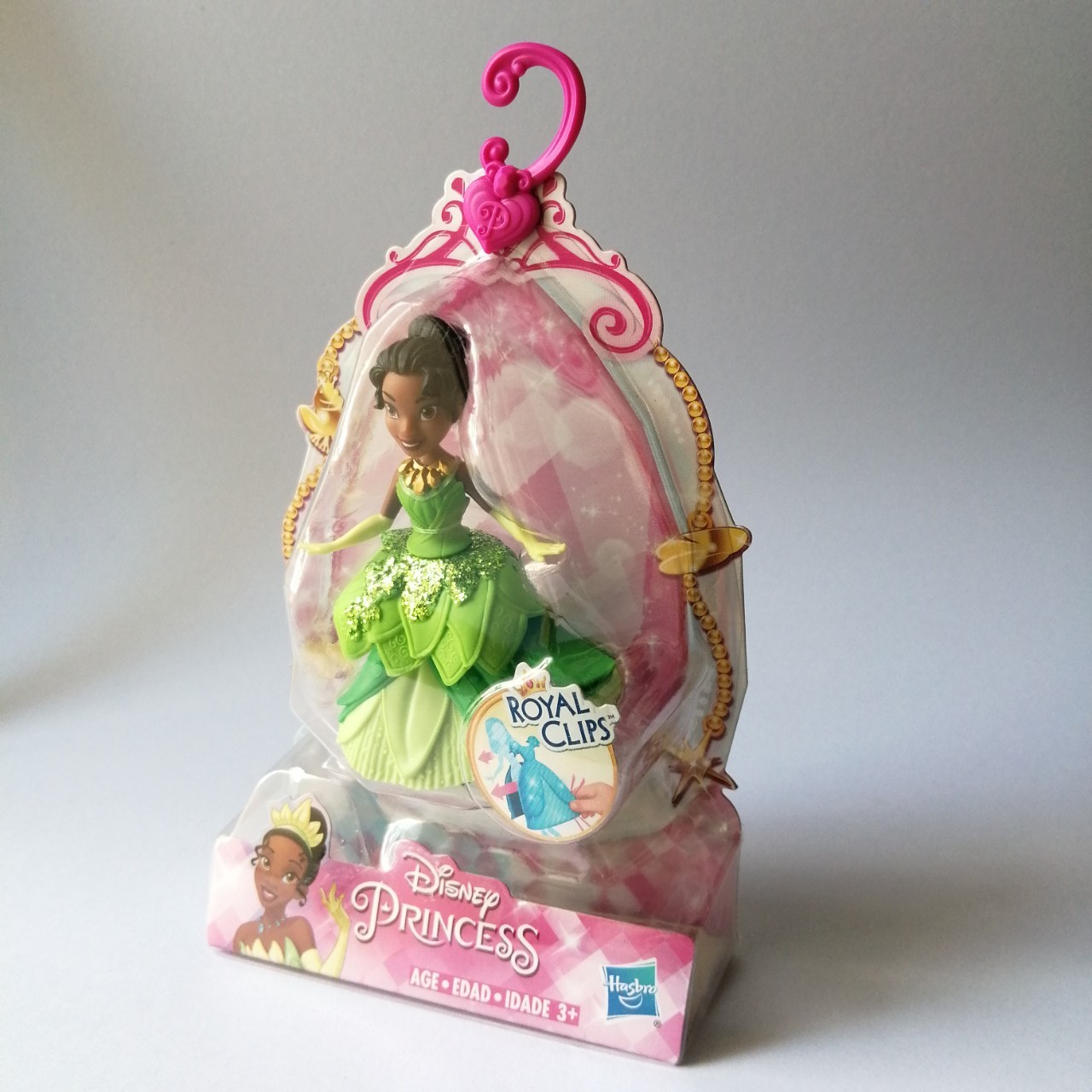 ตุ๊กตาเจ้าหญิงดิสนีย์ เทียน่า จาก เจ้าญิงกบ รุ่น คลิป อินทูแฟชั่น Disney Princess's Clip into Fashion สามารถแกะชุดออก และแปะเข้ากับตัวได้ตามภาพ