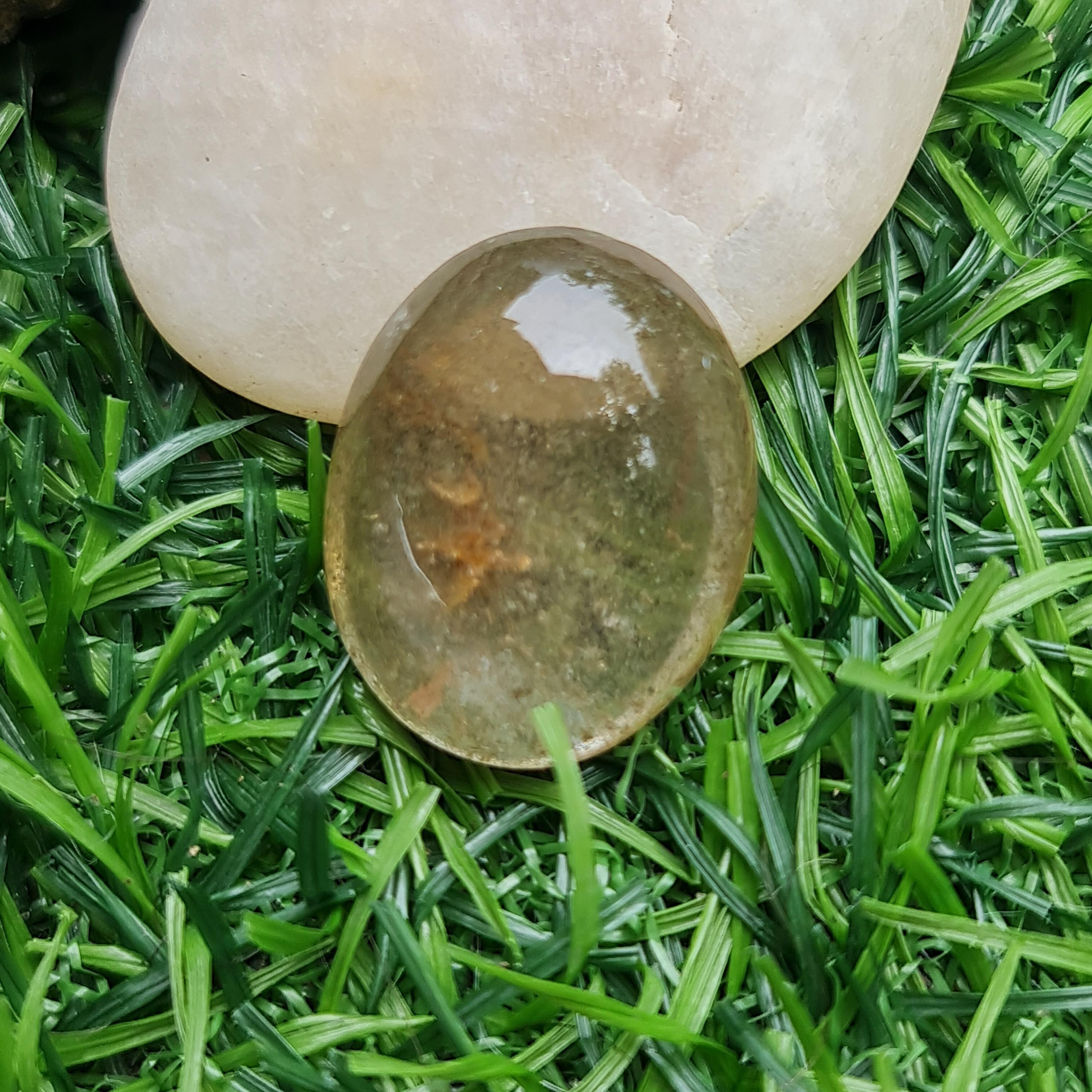 โป่งข่าม ควอตซ์ Rutilated Quartz 32.49 กะรัต Cts. พลอยแท้ อัญมณีมงคลประจําวันเกิด เครื่องประดับพลอย