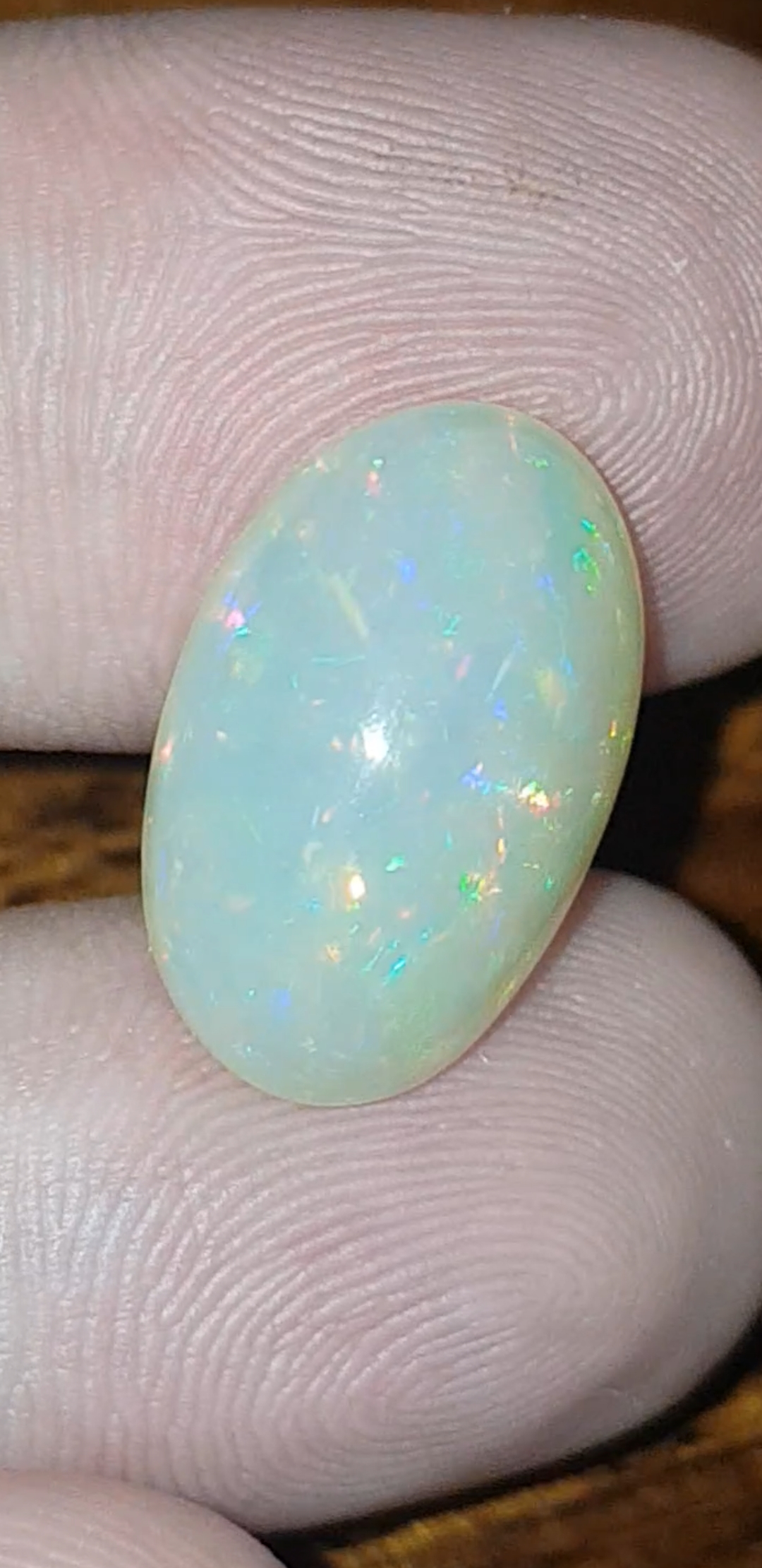 พลอย โอปอล Opal 7.35 กะรัต (Cts.) พลอยแท้ อัญมณีมงคลประจําวันเกิด เครื่องประดับพลอย