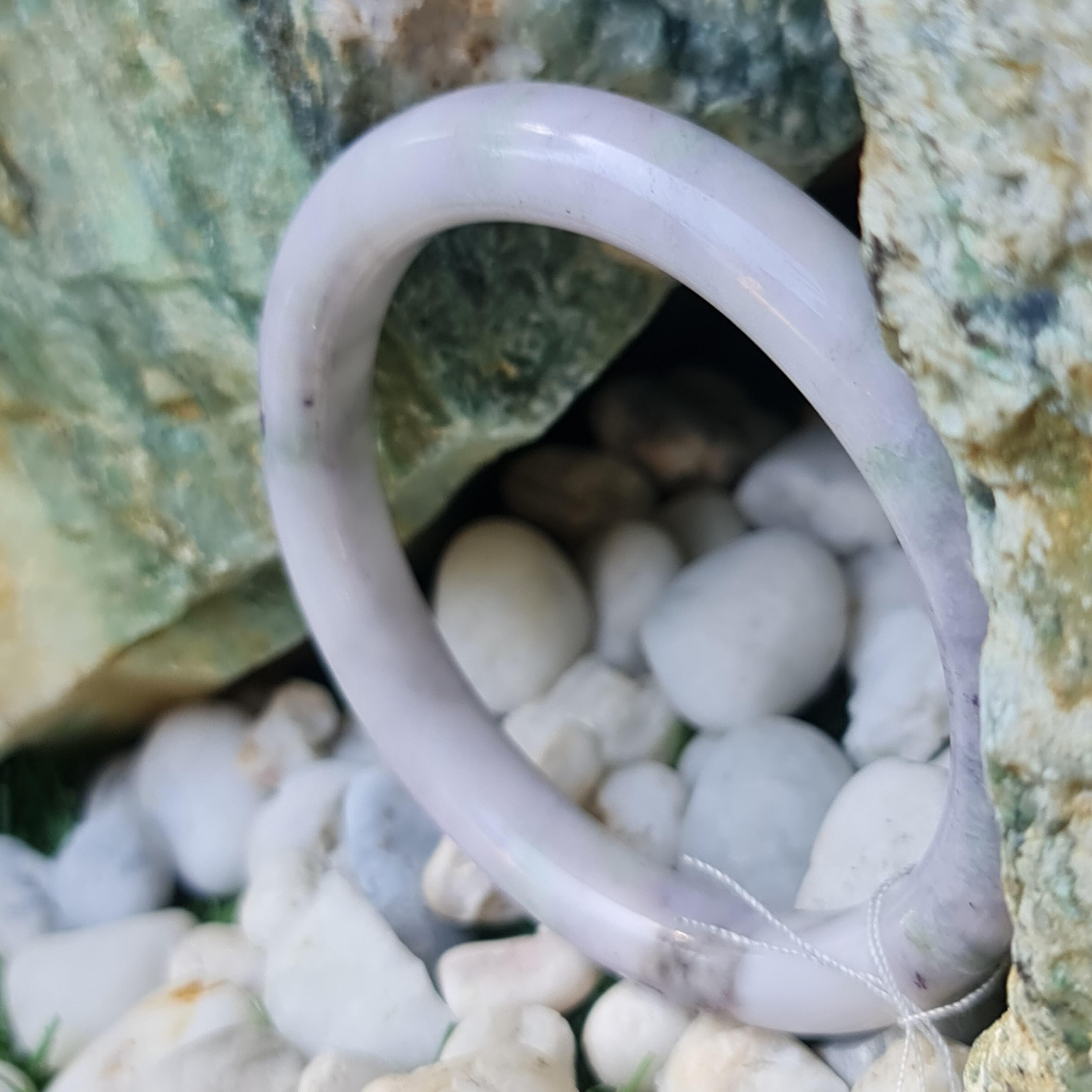 JB6711181 หยก พม่า แท้ Jade กำไลหยก 58.3 มม. (Jadeite bracelet) พม่า (Myanmar)