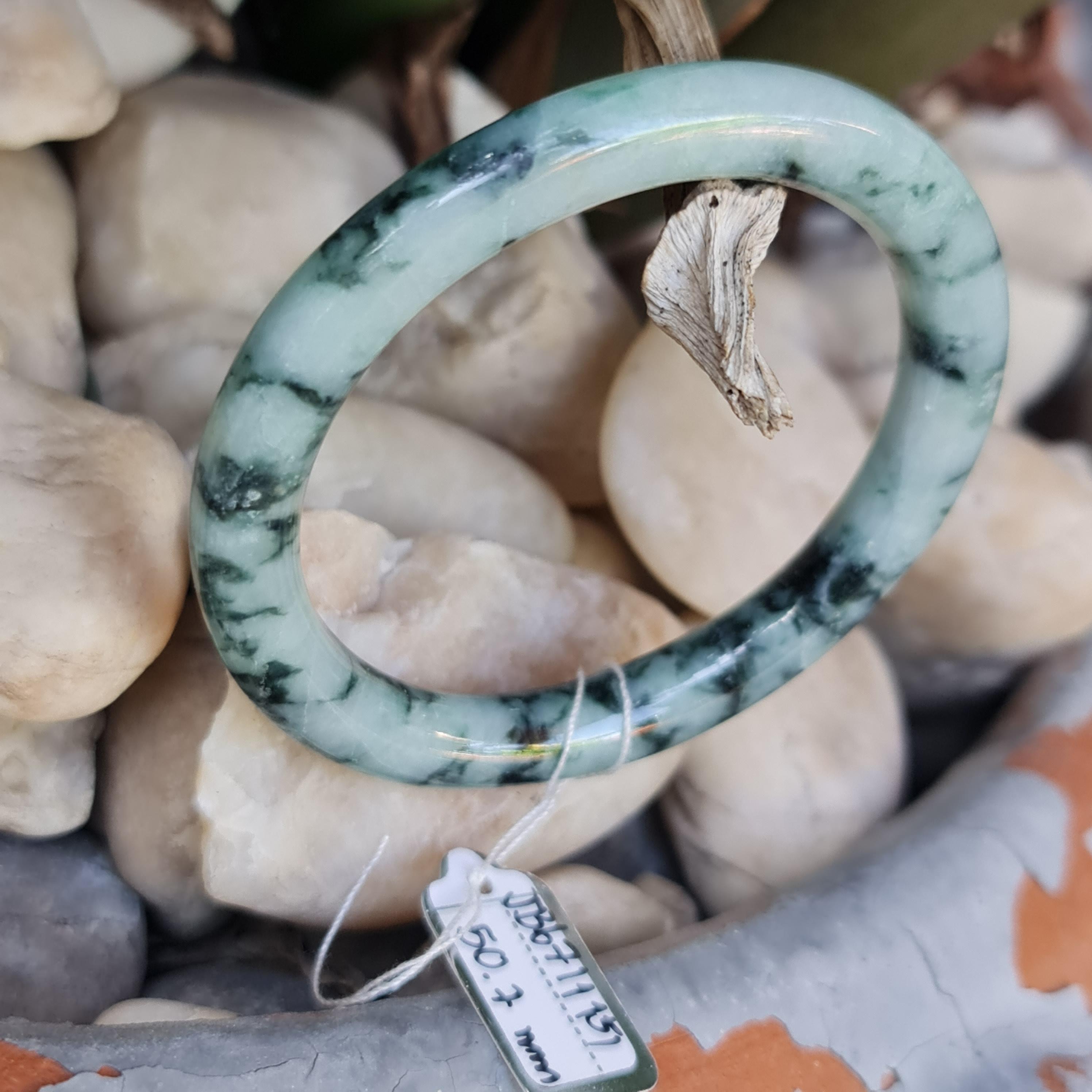 JB6711151 หยก พม่า แท้ Jade กำไลหยก 50.7 มม. (Jadeite bracelet) พม่า (Myanmar)