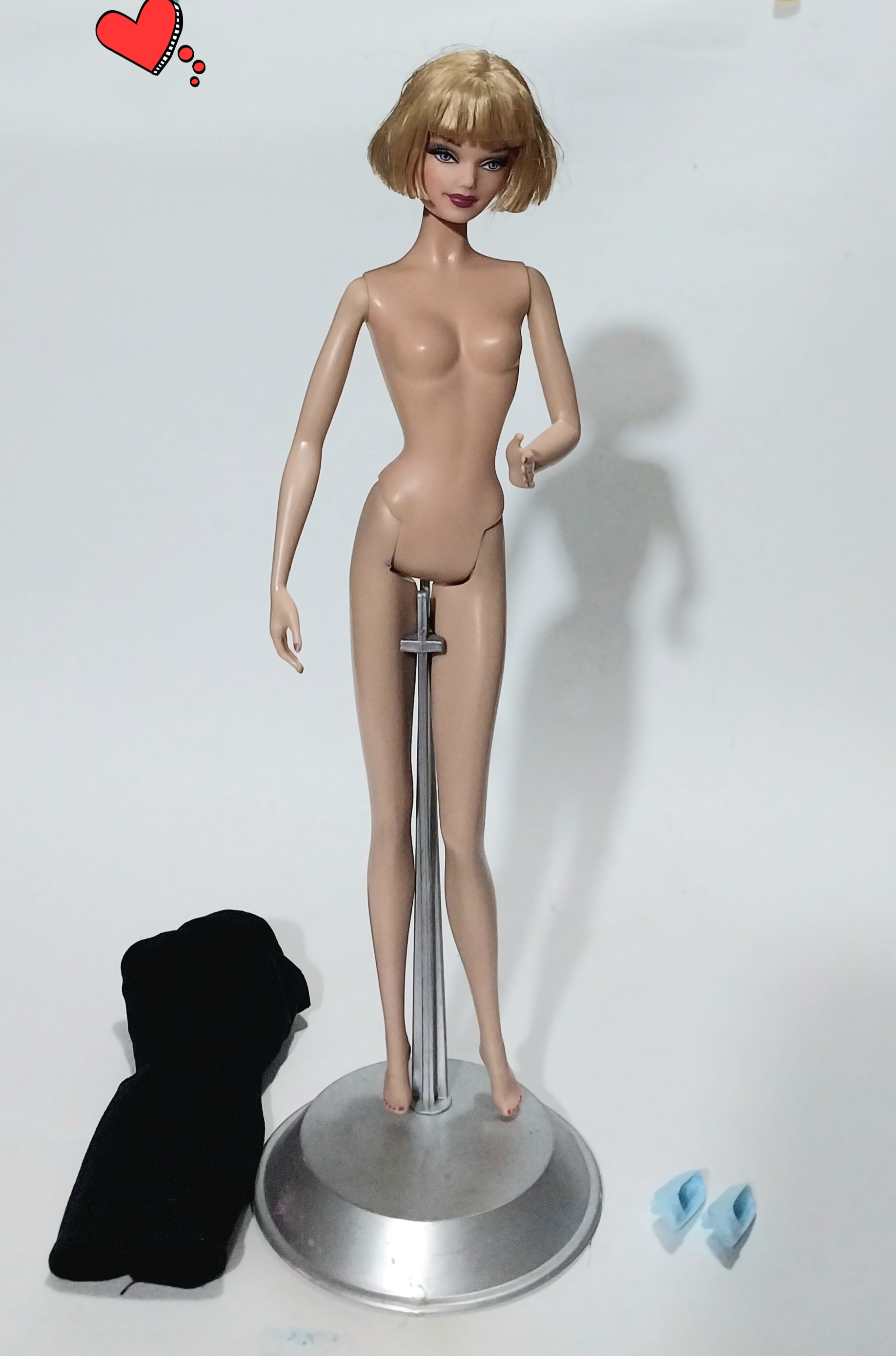 มีหลายภาพ,บาร์บี้เบสิค Barbie Basics Doll,Black Label ของแท้Mattel, รองเท้าไม่ได้มากับชุด,ไม่มีส่วนใดหลวม