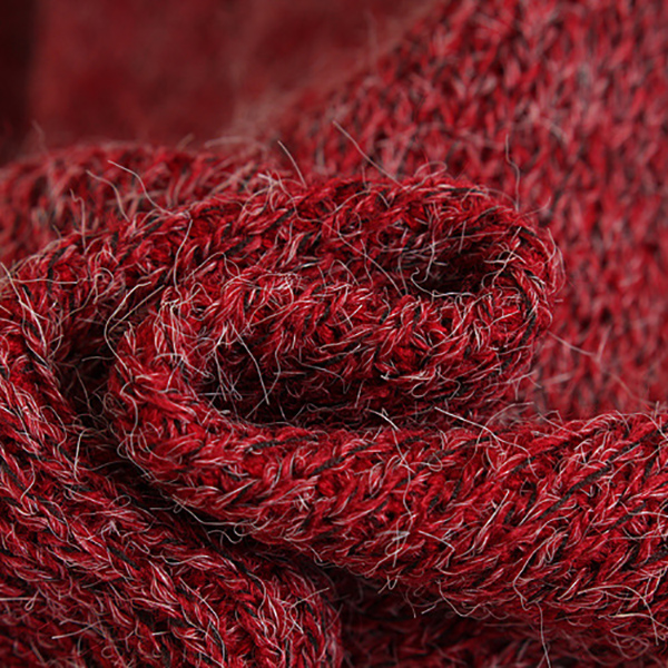 เสื้อไหมพรมตัวยาว ปักลายช้าง แต่งกระเป๋าคู่ (11655LM)