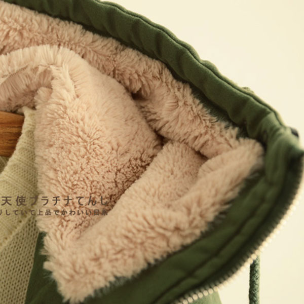 เสื้อโค้ทกันหนาวรุ่นหนาใส่ติดลบ ฮู้ดผ่าซิป ซับผ้าขนนุ่ม (10836LM)