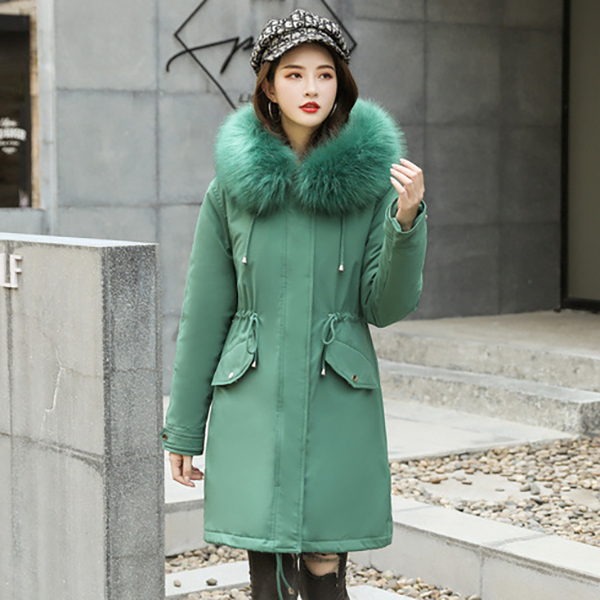 Overcoat เสื้อโค้ทกันหนาวซับเฟอร์ขนนุ่มใส่ติดลบลุยหิมะ มีฮู้ดเฟอร์ถอดได้ (12391X)