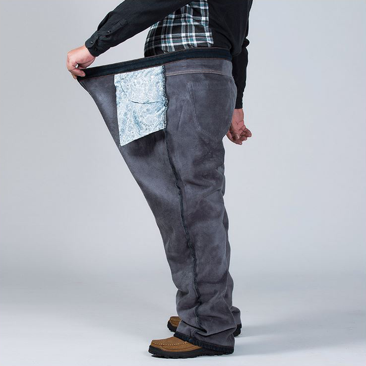 BiG Size กางเกงยีนส์กันหนาวผู้ชาย ซับกำมะหยี่กันหนาว (10319MM)