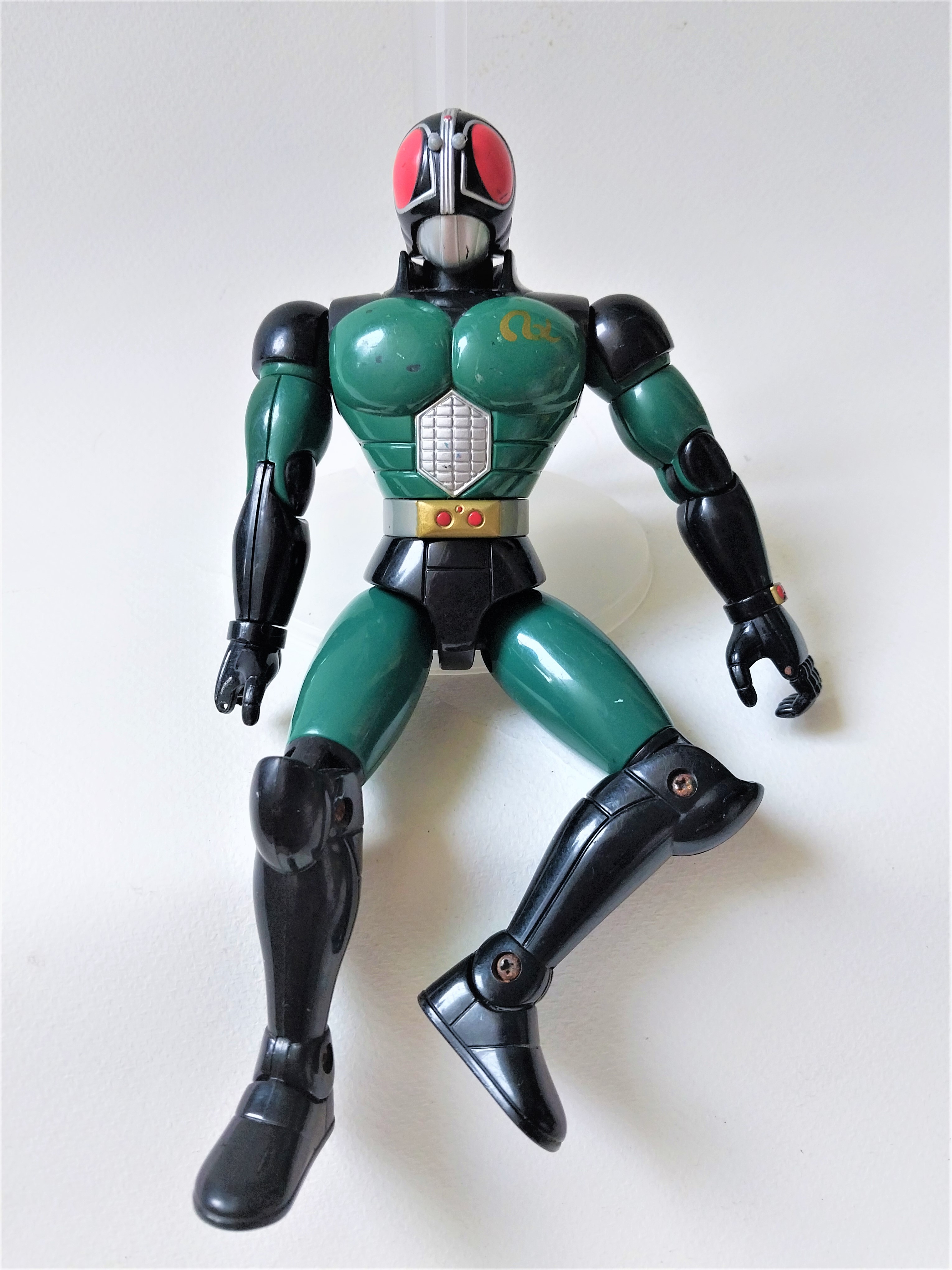 มีหลายภาพ ,**ไม่มีเขา มือชำรุด สีมีรอยบ้าง ตามภาพ มาส์คไรเดอร์แบล๊ค RX Posable Action Figure ขนาด 8 นิ้ว ข้อต่อทั้งตัว ไม่หลวม