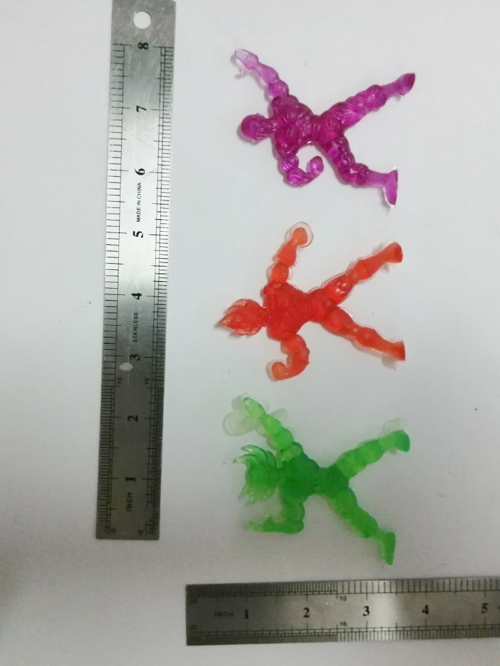 ตุ๊กตุ่นยาง ดราก้อนบอล เทนชินฮัน(ม่วง) โกคู(เขียว) โกคูซุปเปอร์ไซยา(ส้ม)