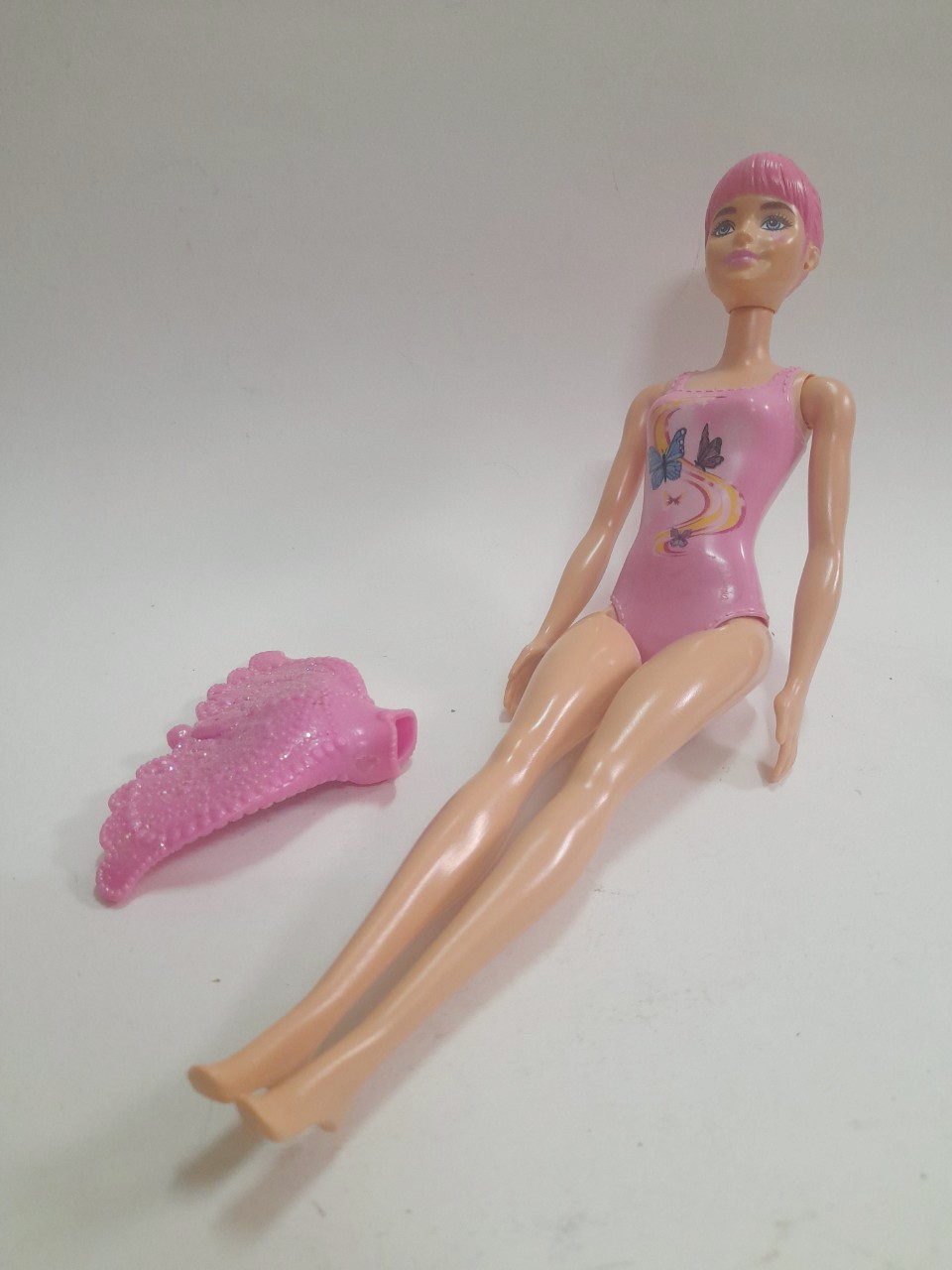 มีหลายภาพ ,**ไม่มีปอยผมหางม้าด้านหลัง ตุ๊กตาบาร์บี้รุ่นCoverandRevealนางเงือก ของแท้Barbie_Mattel2020