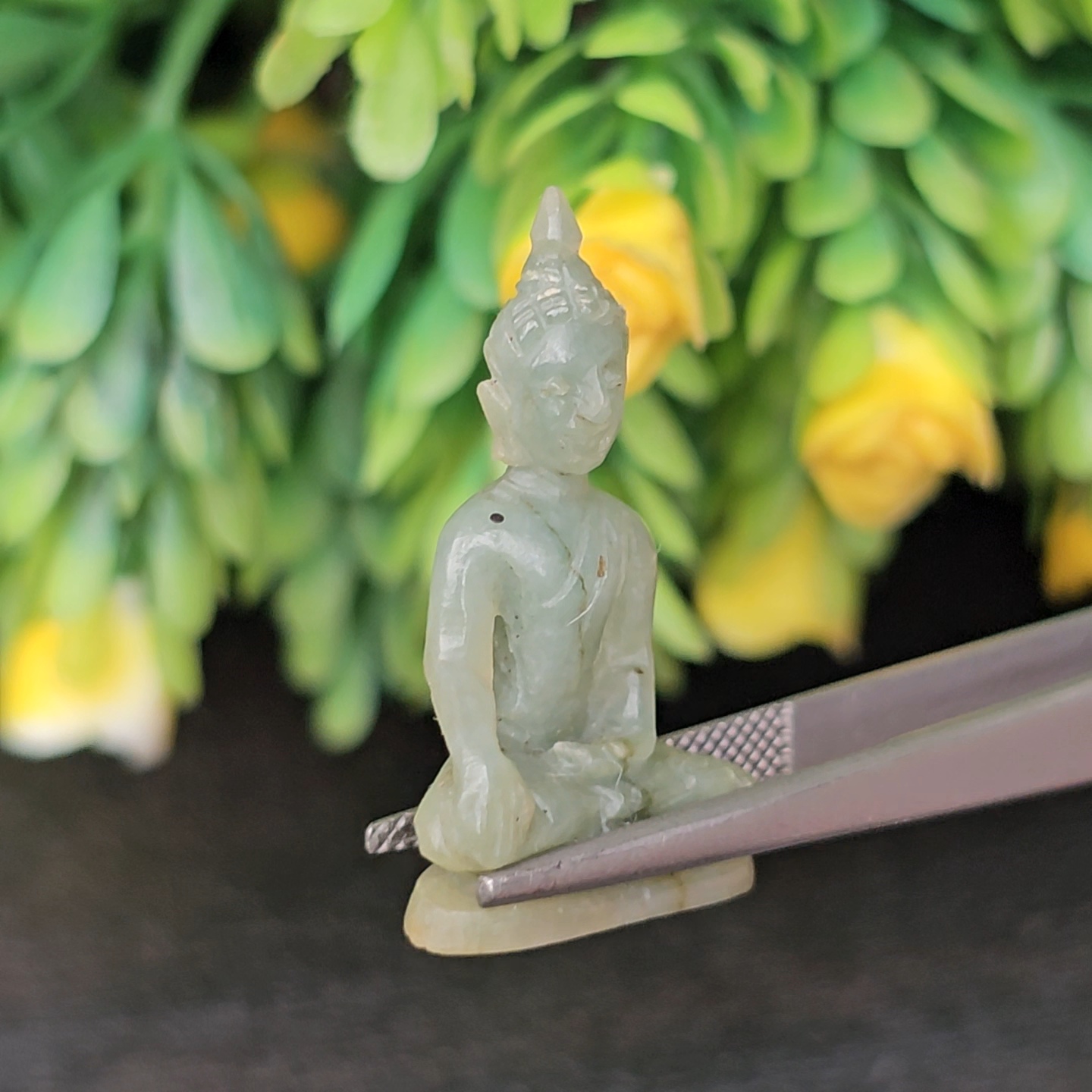 หยก แกะสลัก รูป พระ (Burmese jadeite) 14.86 กะรัต (cts.) หยก พม่า แท้