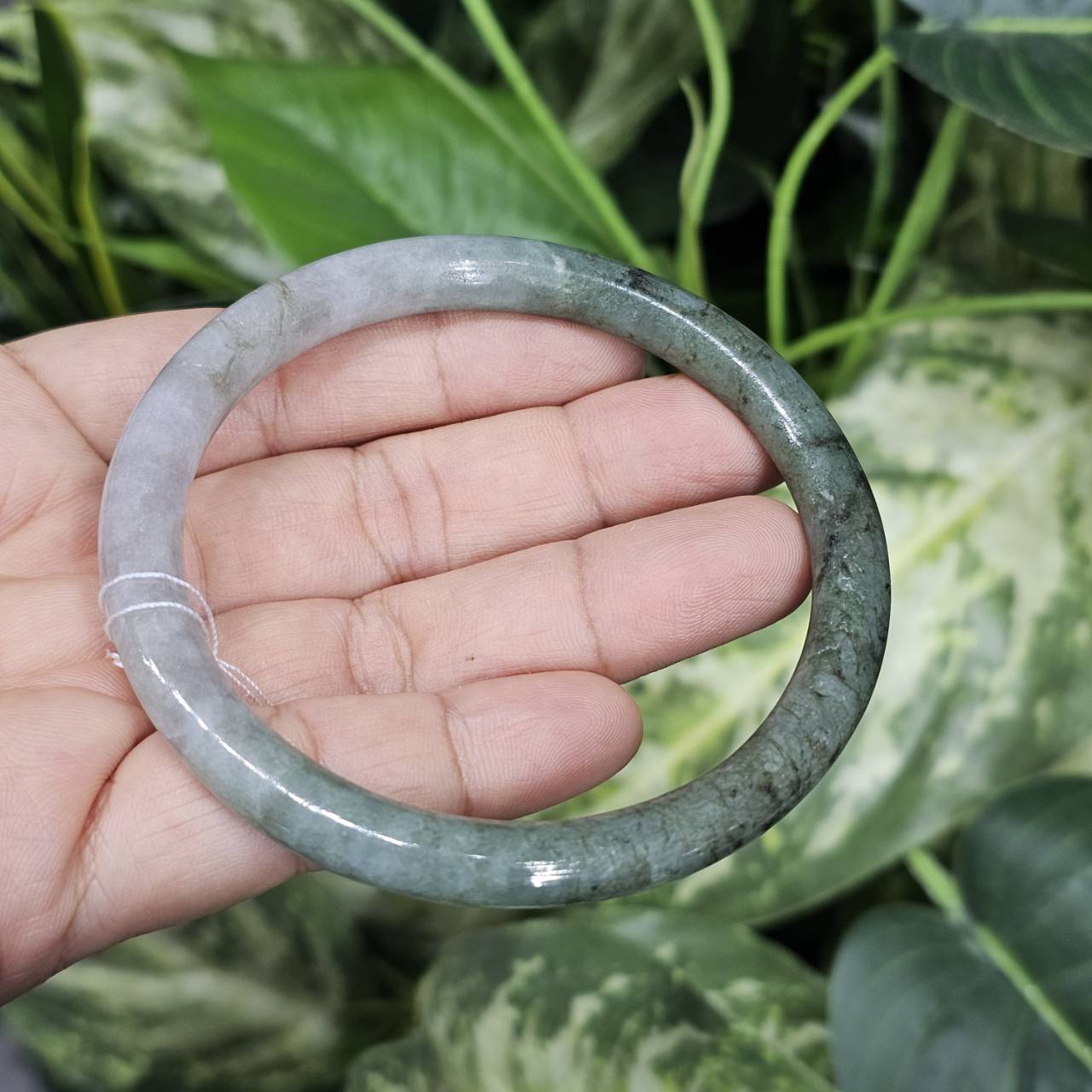 JB0703-014 หยก พม่า แท้ Jade กำไลหยก (Jadeite bracelet) พม่า (Myanmar) 62.1 มม.