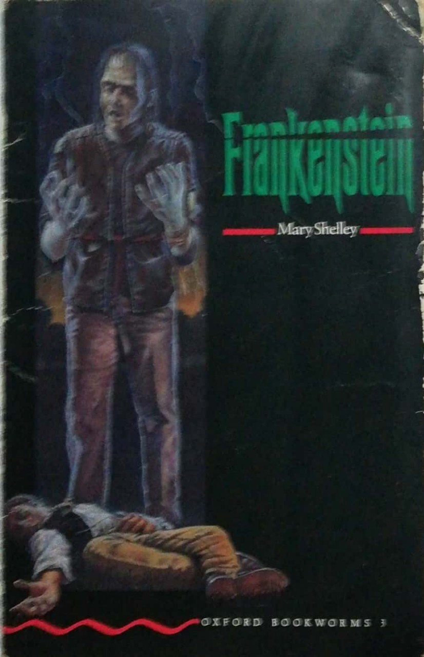 หนังสือนิยายฉบับภาษาอังกฤษ แฟรงค์เก็นสไตล์ Frankenstein โดย Mary Shelley , retold by Patrick Nobes, Oxford University Press, Eighth impression 1995, printed in England by Clays Ltd,Sr Ives plc. ***หนังสือมีตำหนิ ขีดเส้นใต้ เขียนคำแปลด้วยดินสอ