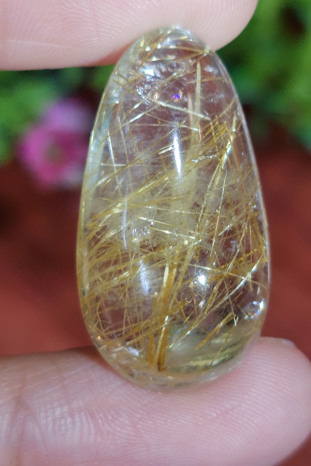 ไหมทอง ควอตซ์ Golden Rutilated Quartz 33.56 กะรัต Cts.พลอยแท้ อัญมณีมงคลประจําวันเกิด เครื่องประดับพลอย