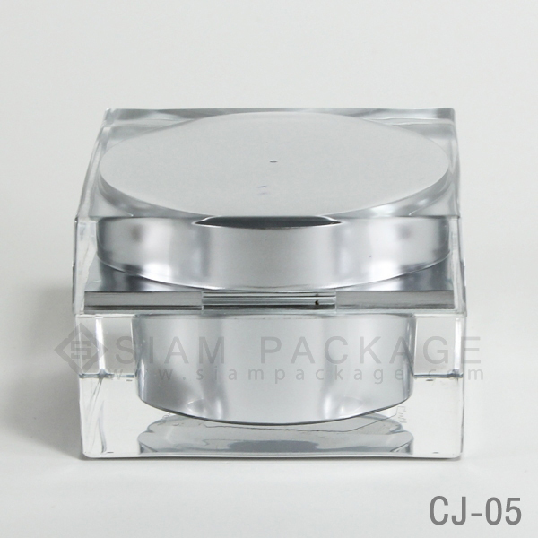 กระปุก อะคริลิค สี่เหลี่ยม รหัส CJ-05