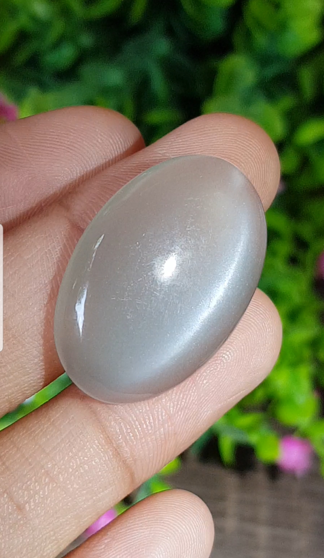 พลอย ตาแมว มูนสโตน Cat eye Moonstone 32.69 กะรัต (Cts.)พลอยแท้ อัญมณีมงคลประจําวันเกิด เครื่องประดับพลอย