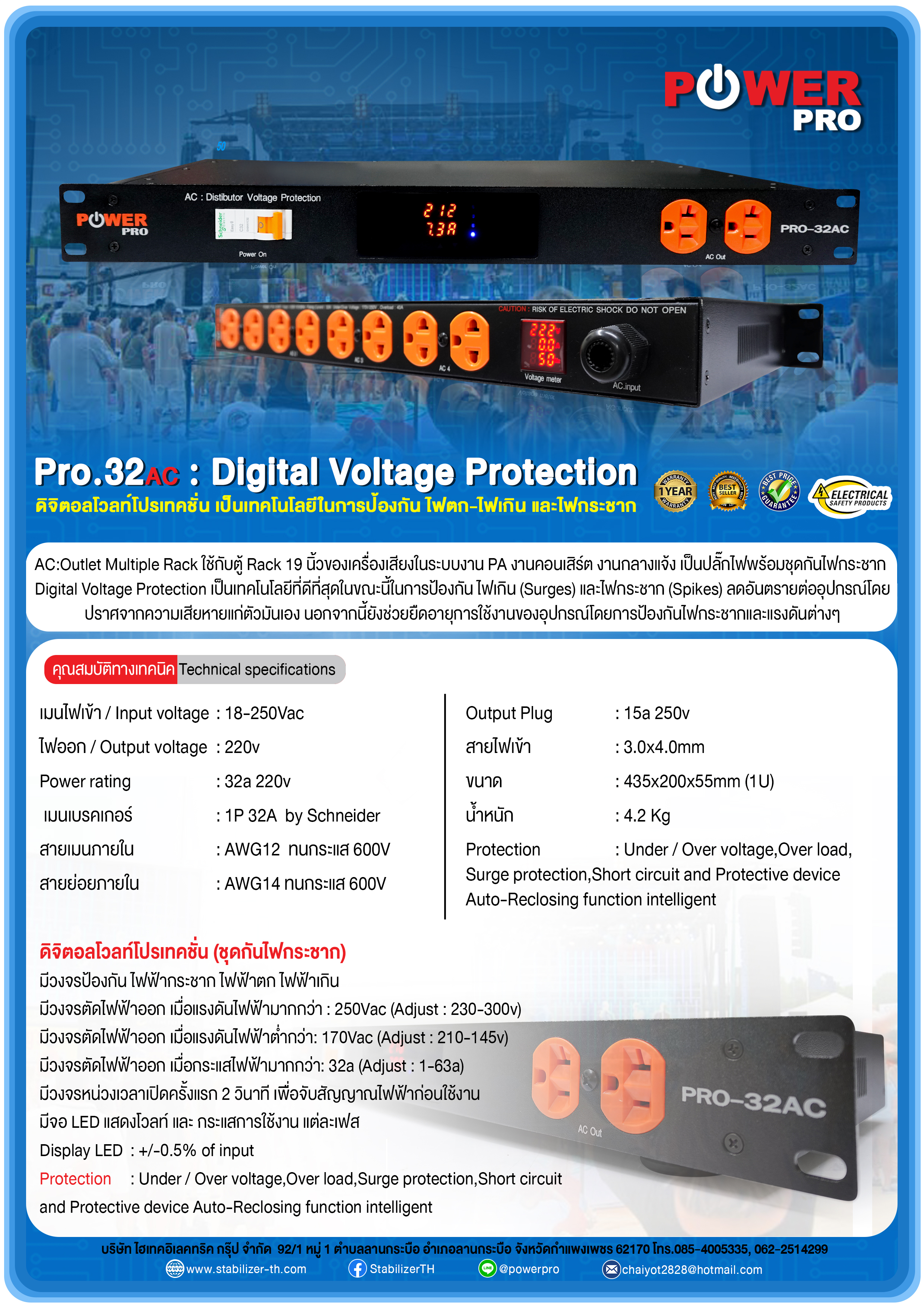 Pro.32ac : ดิจิตอลโวทล์โปรเทคชั่น