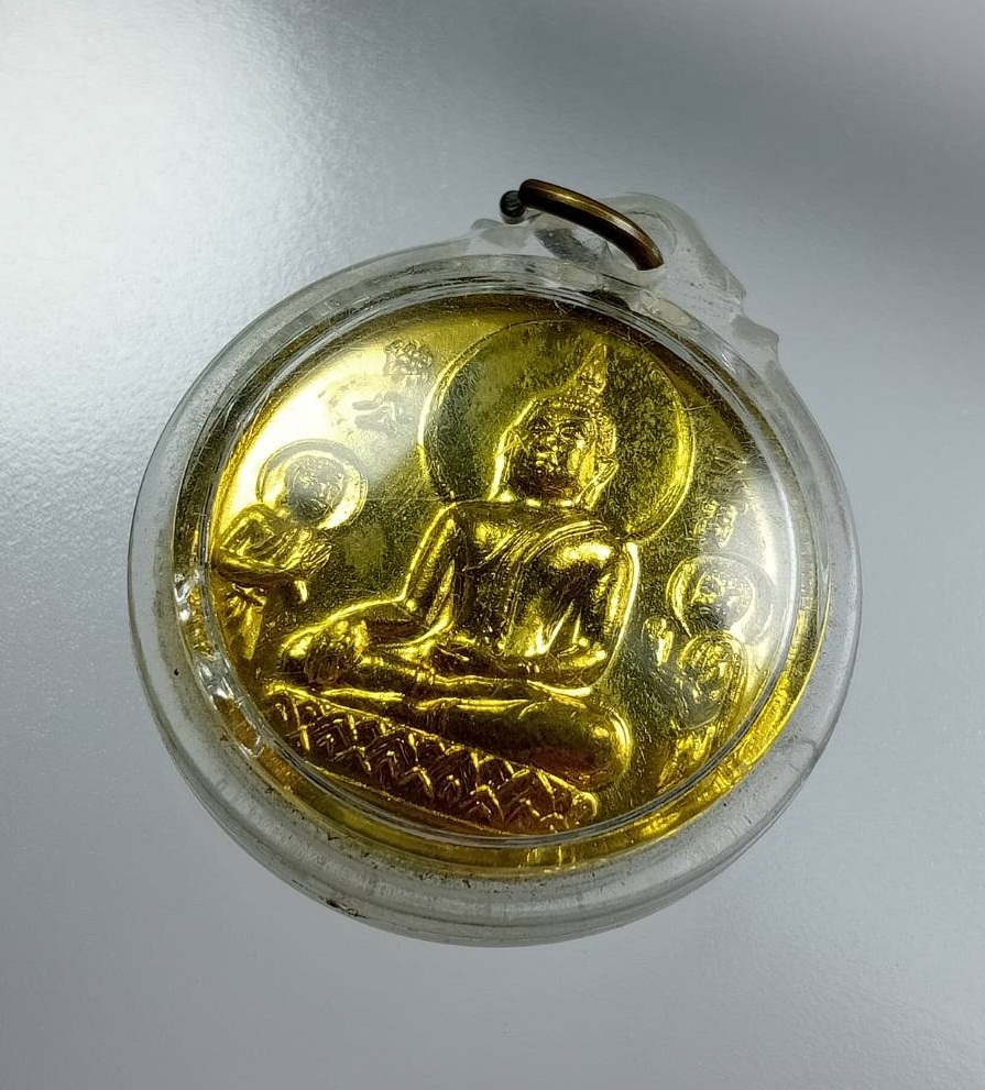 A7623 เหรียญหลวงพ่อโต วัดพนัญเชิง จ.อยุธยา หลังเทพเจ้าประจำปีจอ