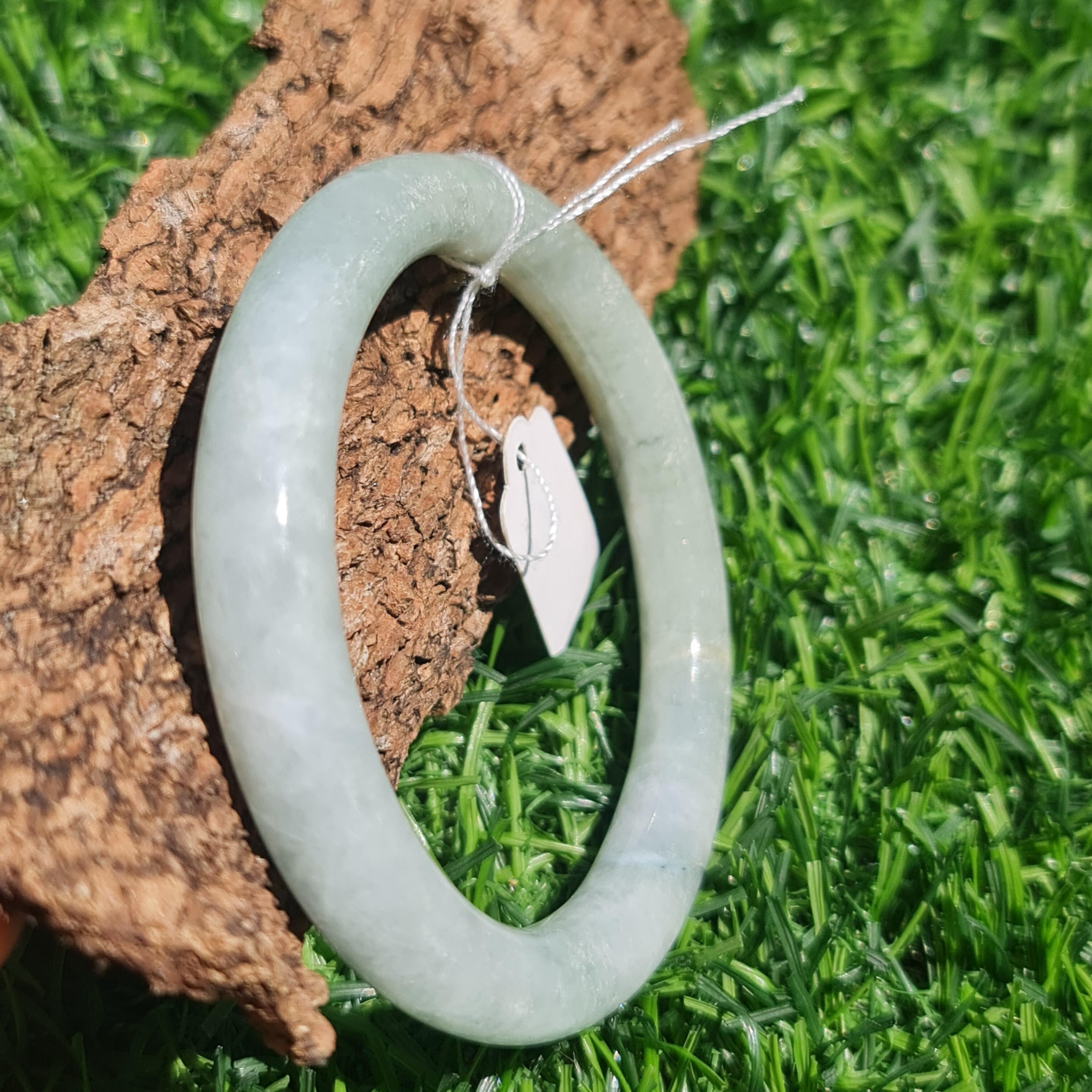 JB6711013 หยก พม่า แท้ Jade กำไลหยก 52.1 มม. (Jadeite bracelet) พม่า (Myanmar)