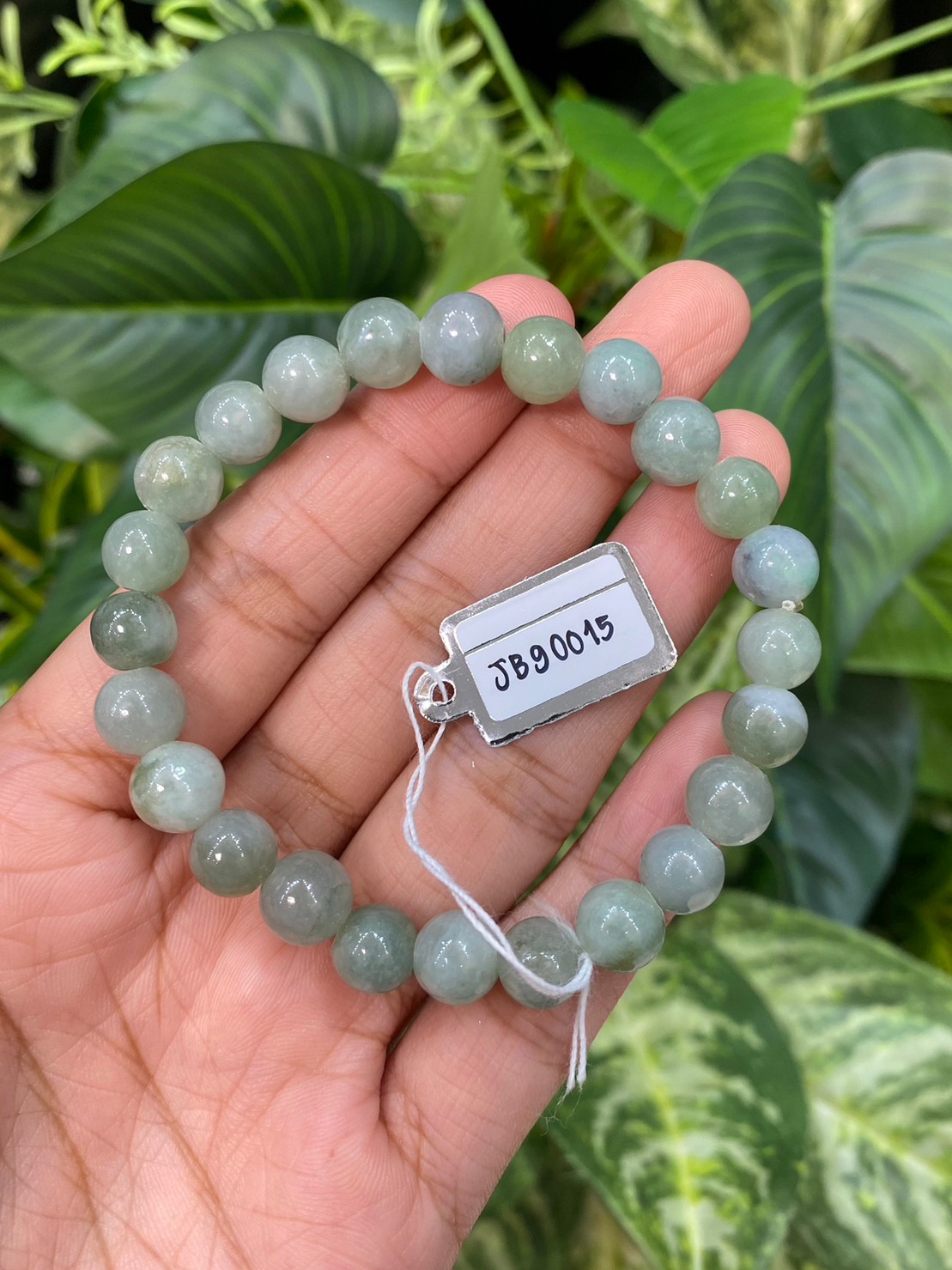 JB90015 หยก พม่า แท้ Jade กำไล ประคำหยก (Jadeite Beads Bracelet) พม่า (Myanmar)