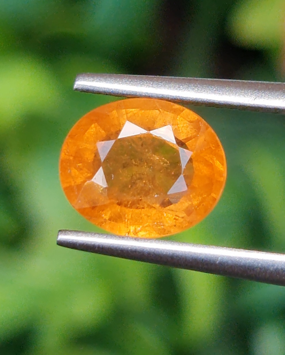 พลอย สเปสซาร์ไทต์ Spessartite Garnet 2.11 กะรัต Cts. พลอยแท้ อัญมณีมงคลประจําวันเกิด เครื่องประดับพลอย