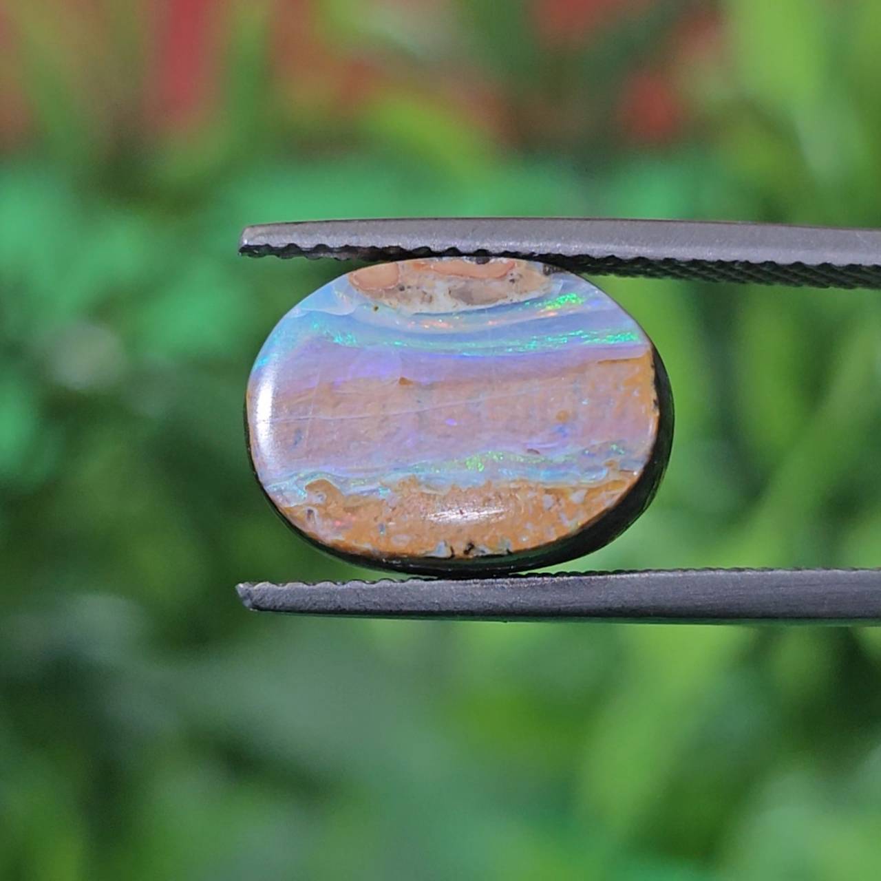 พลอย โบลเดอร์ โอปอล ออสเตรเลีย Australian Boulder Opal 6.68 กะรัต (Cts.) พลอยแท้ อัญมณีมงคลประจําวันเกิด เครื่องประดับพลอย