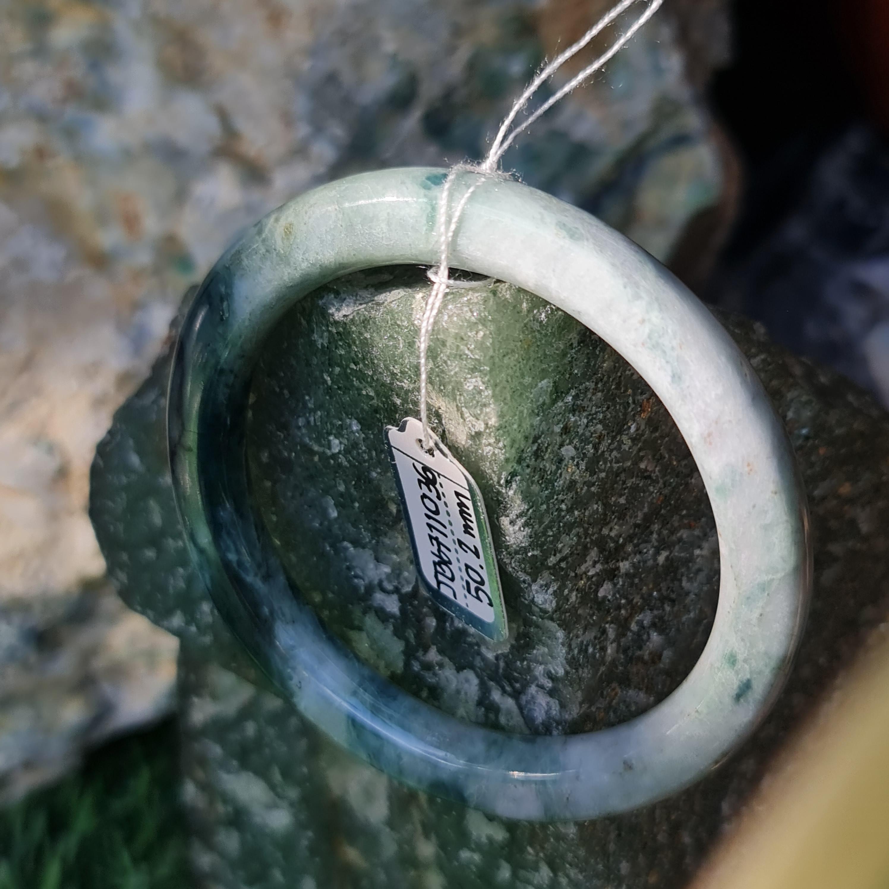 JB6711036 หยก พม่า แท้ Jade กำไลหยก (Jadeite bracelet) พม่า (Myanmar) 50.2 มม.