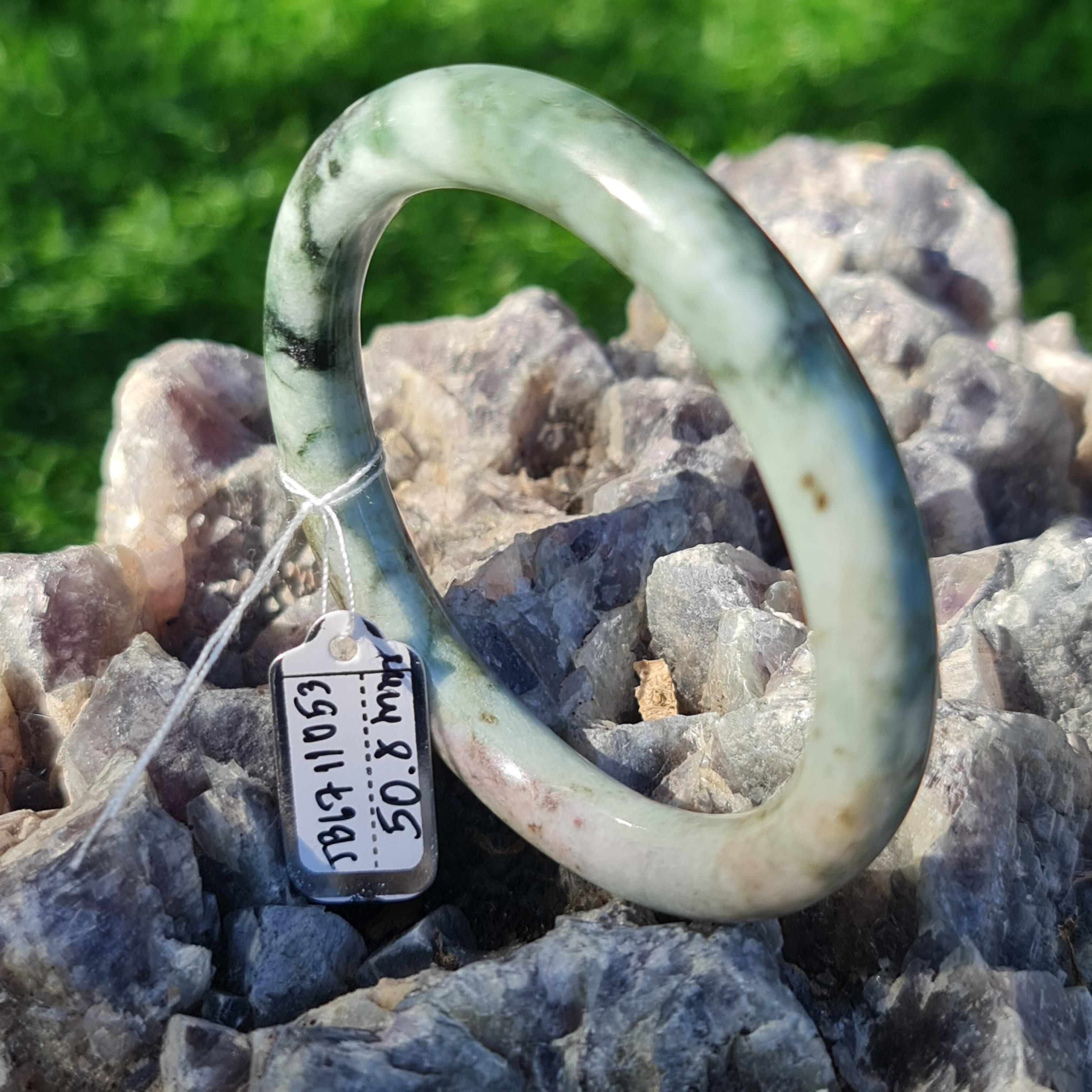 JB6711053 หยก พม่า แท้ Jade กำไลหยก (Jadeite bracelet) พม่า (Myanmar) 50.8 มม.