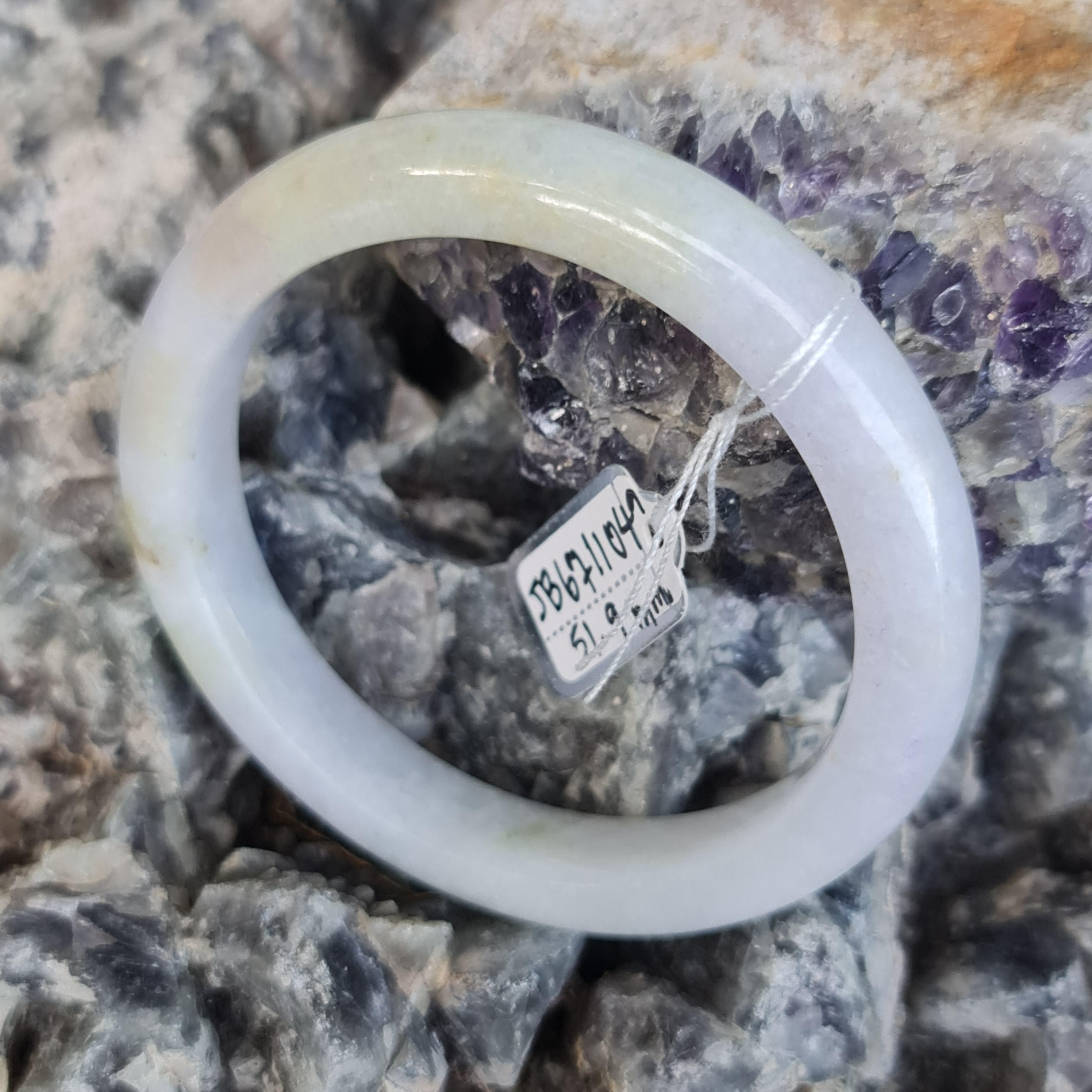 JB6711049 หยก พม่า แท้ Jade กำไลหยก 51.9 มม. (Jadeite bracelet) พม่า (Myanmar)