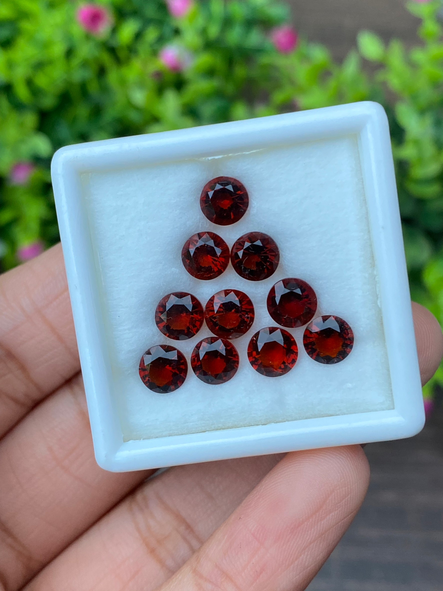 พลอย ซิทริน Citrine 7.44 กะรัต(Cts.) 10 เม็ด Pcs. พลอยแท้ อัญมณีมงคลประจําวันเกิด เครื่องประดับพลอย
