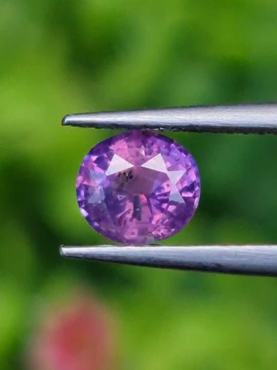 พลอย เพอเพิล แซฟไฟร์ สีม่วง Purple Sapphire 1.13 กะรัต (Cts.) พลอยแท้ อัญมณีมงคลประจําวันเกิด เครื่องประดับพลอย