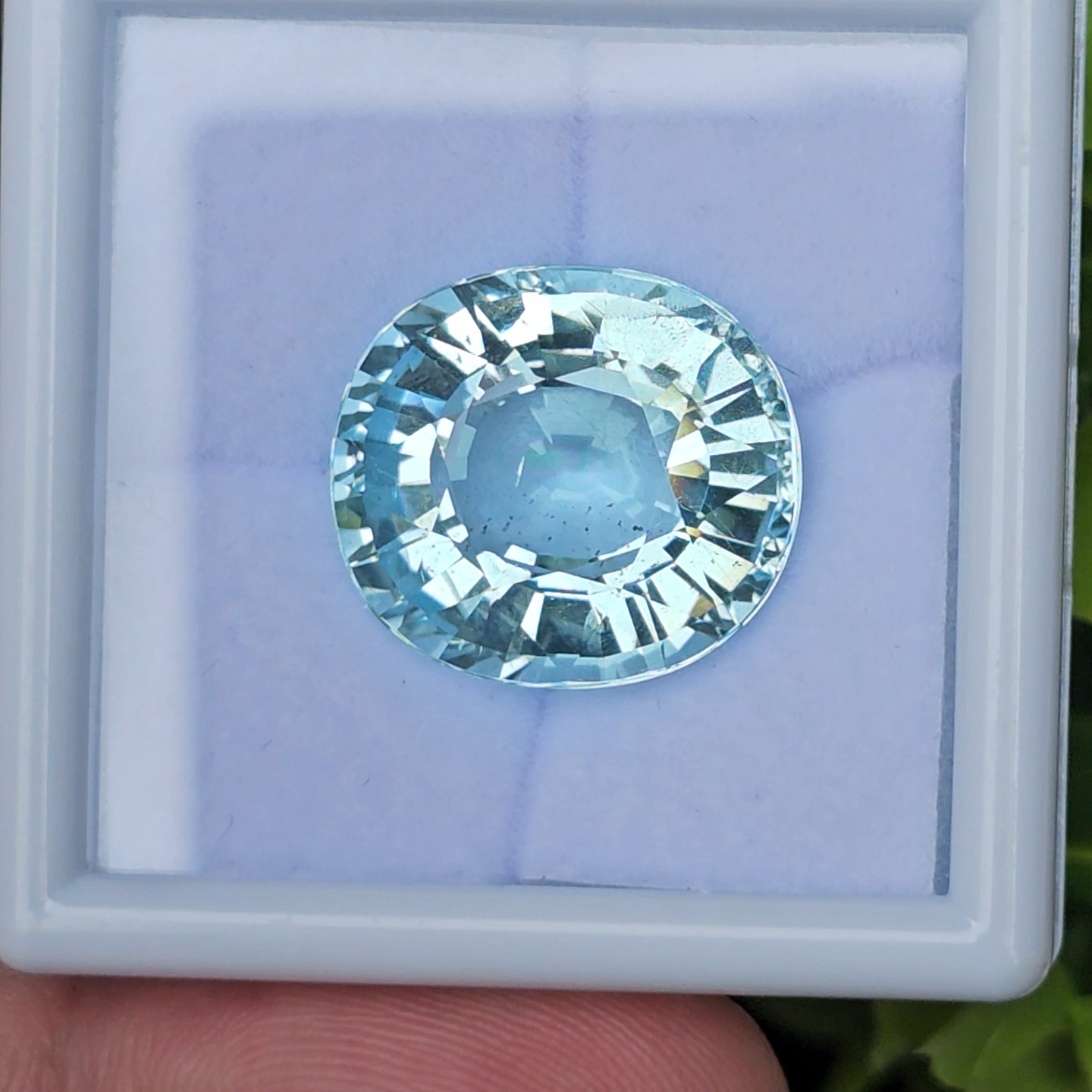 พลอย อความารีน Aquamarine 18.39 กะรัต (Cts.) พลอยแท้ อัญมณีมงคลประจําวันเกิด เครื่องประดับพลอย