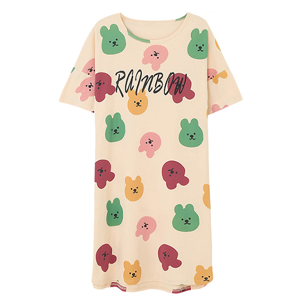 🔥พร้อมส่ง🔥ชุดนอนกระโปรง ชุดนอนน่ารัก เดรสคอตตอนนุ่มนิ่มมีน้ำหนัก ใส่ได้บ่อยค่ะ (CT105-2)