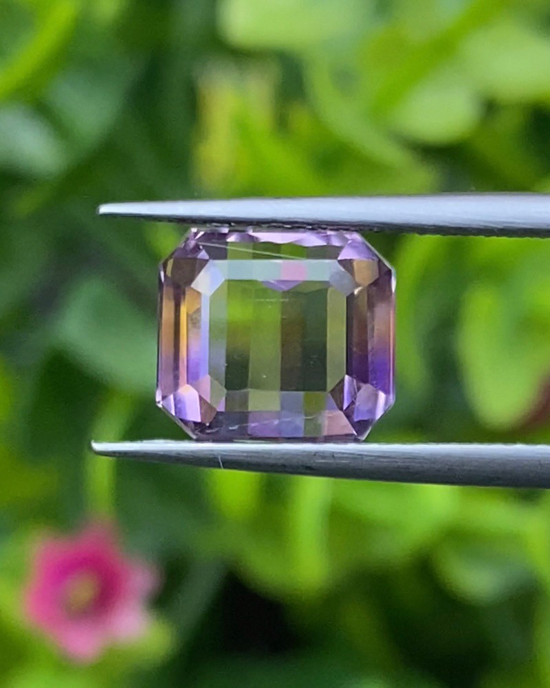 พลอย อเมทริน Natural Ametrine 3.97 กะรัต (Cts.) พลอยแท้ อัญมณีมงคลประจําวันเกิด เครื่องประดับพลอย