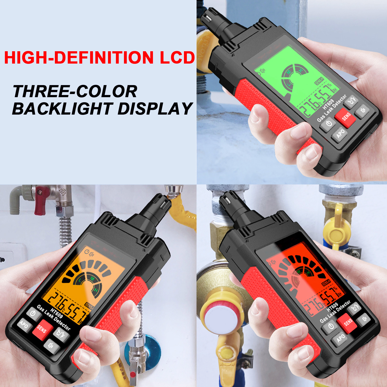 เครื่องตรวจจับแก๊สรั่ว Gas Leakage Detector HABOTEST รุ่น HT609
