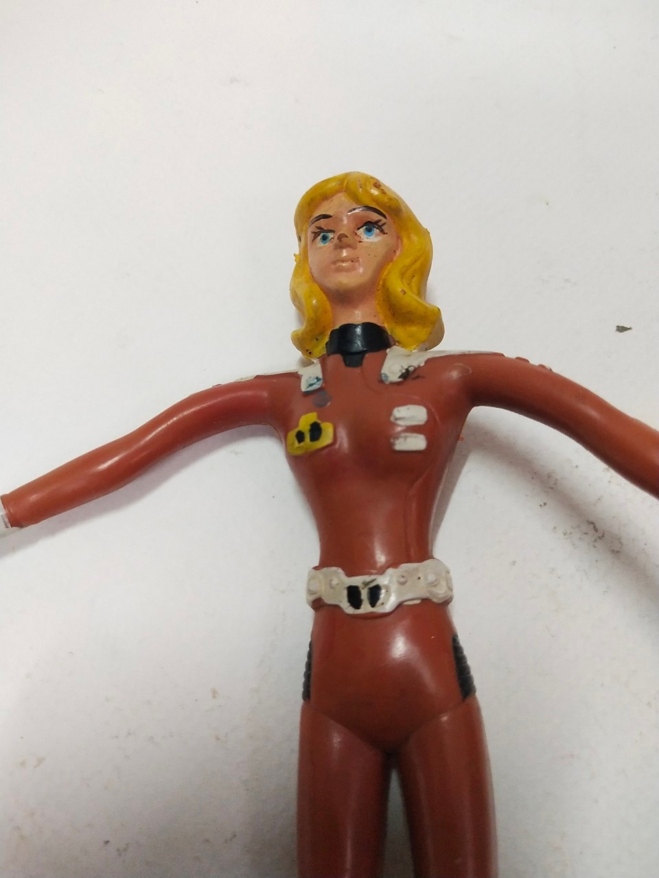 ตุ๊กตายางดัด กัปตัน Flam johann landor จากเรื่อง กัปตันฟิวเจอร์ ของ POPY 1979 งานเก่าสะสม เก่าเก็บตามสภาพ