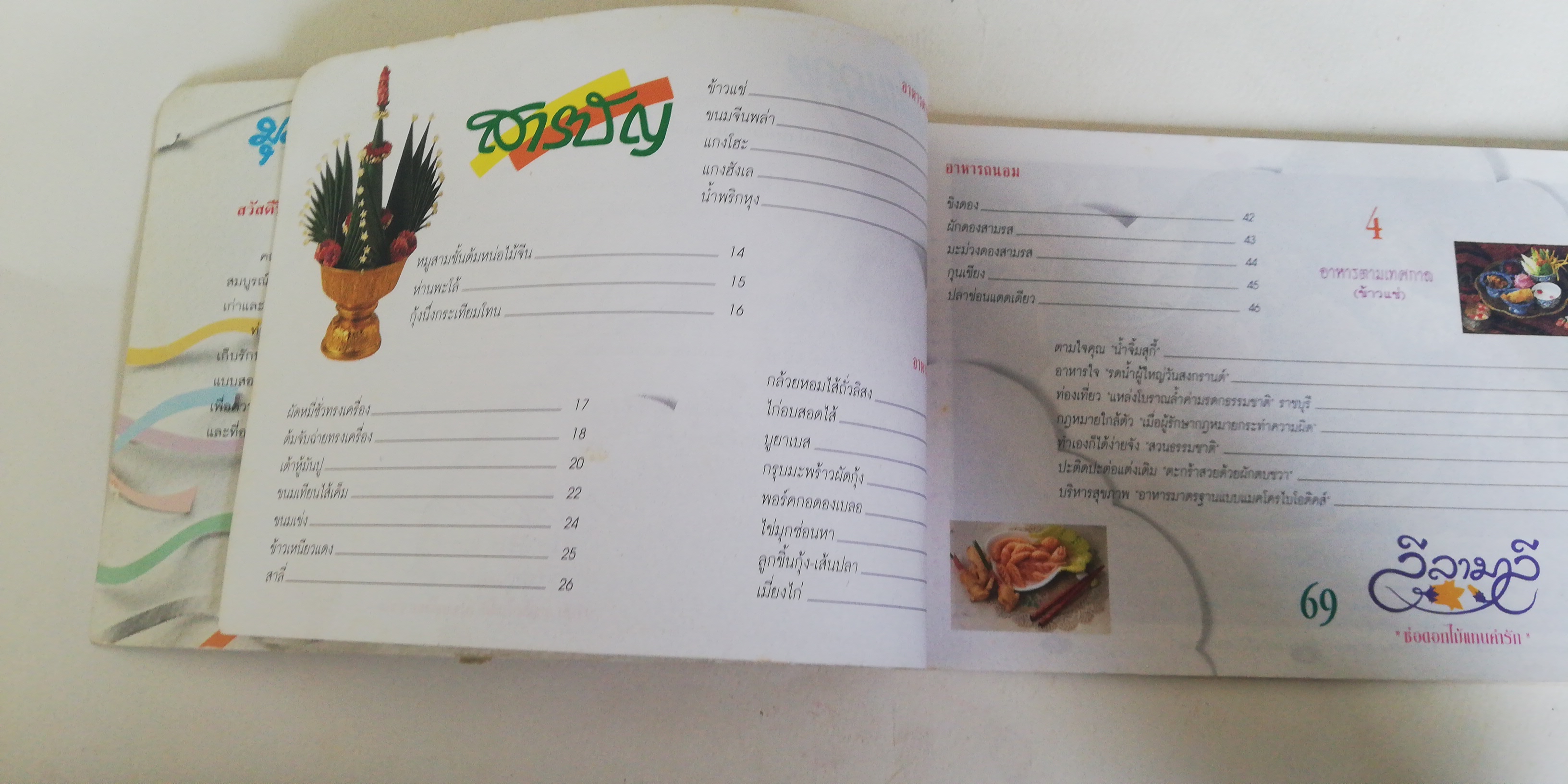 หนังสือนิตยสารเก่าเล่มเล็ก** มีหน้าที่ถูกฉีกขาดตามภาพ, มีตำหนิตามภาพ แม่บ้านที่รัก ตำรับอาหาร เล่ม 48 มกราคมถึงเมษายน 2538 อาหารเทศกาลจานโปรด เมนูหลากรสน่าลิ้มลอง