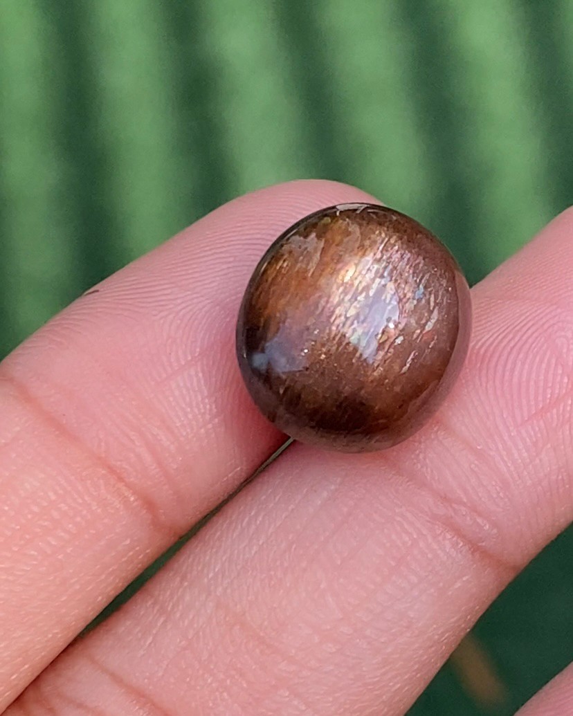 พลอย ซันสโตน Sunstone 12.65 กะรัต (Cts.) พลอยแท้ อัญมณีมงคลประจําวันเกิด เครื่องประดับพลอย