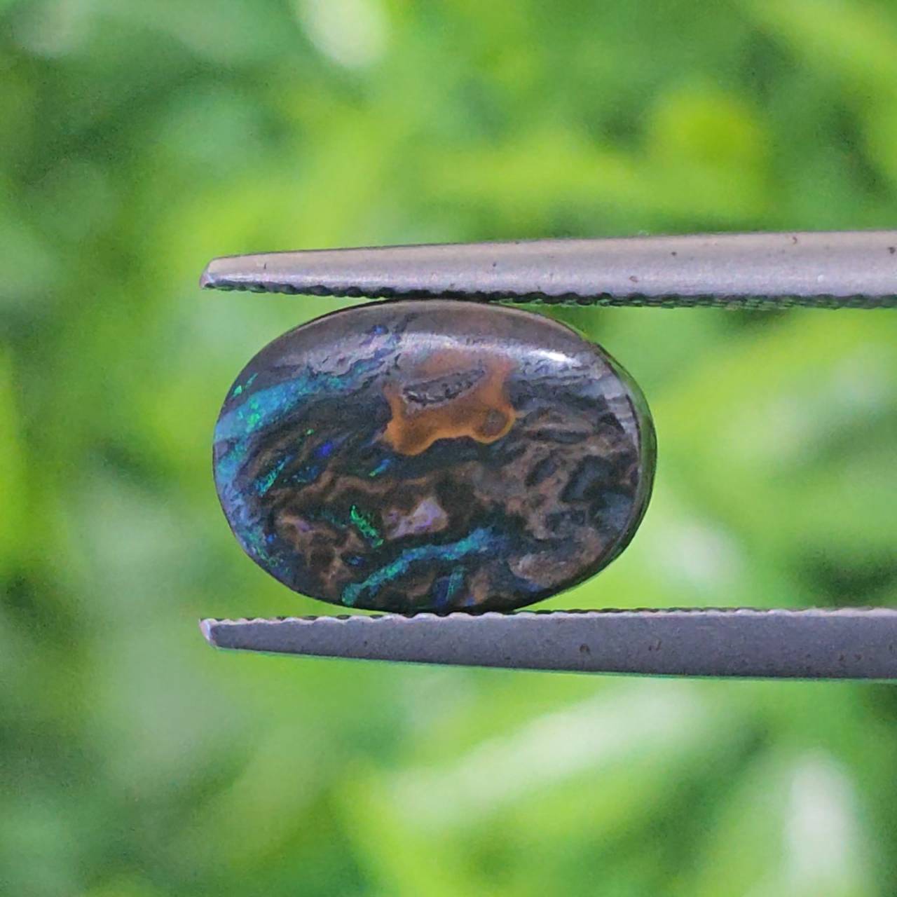 พลอย โบลเดอร์ โอปอล ออสเตรเลีย Australian Boulder Opal 3.86 กะรัต (Cts.) พลอยแท้ อัญมณีมงคลประจําวันเกิด เครื่องประดับพลอย